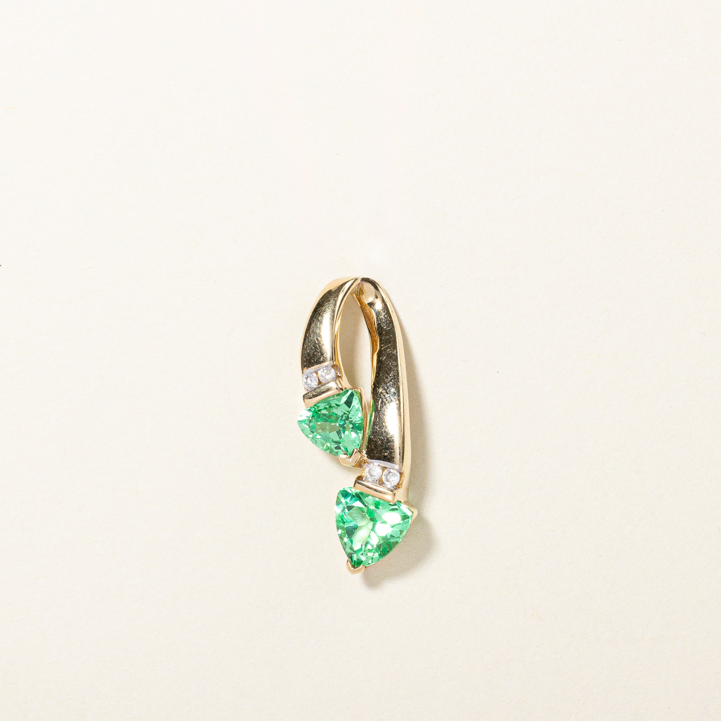 Synthetic Sapphire & Natural Diamond Pendant | 2.00ctw, 0.06ctw |