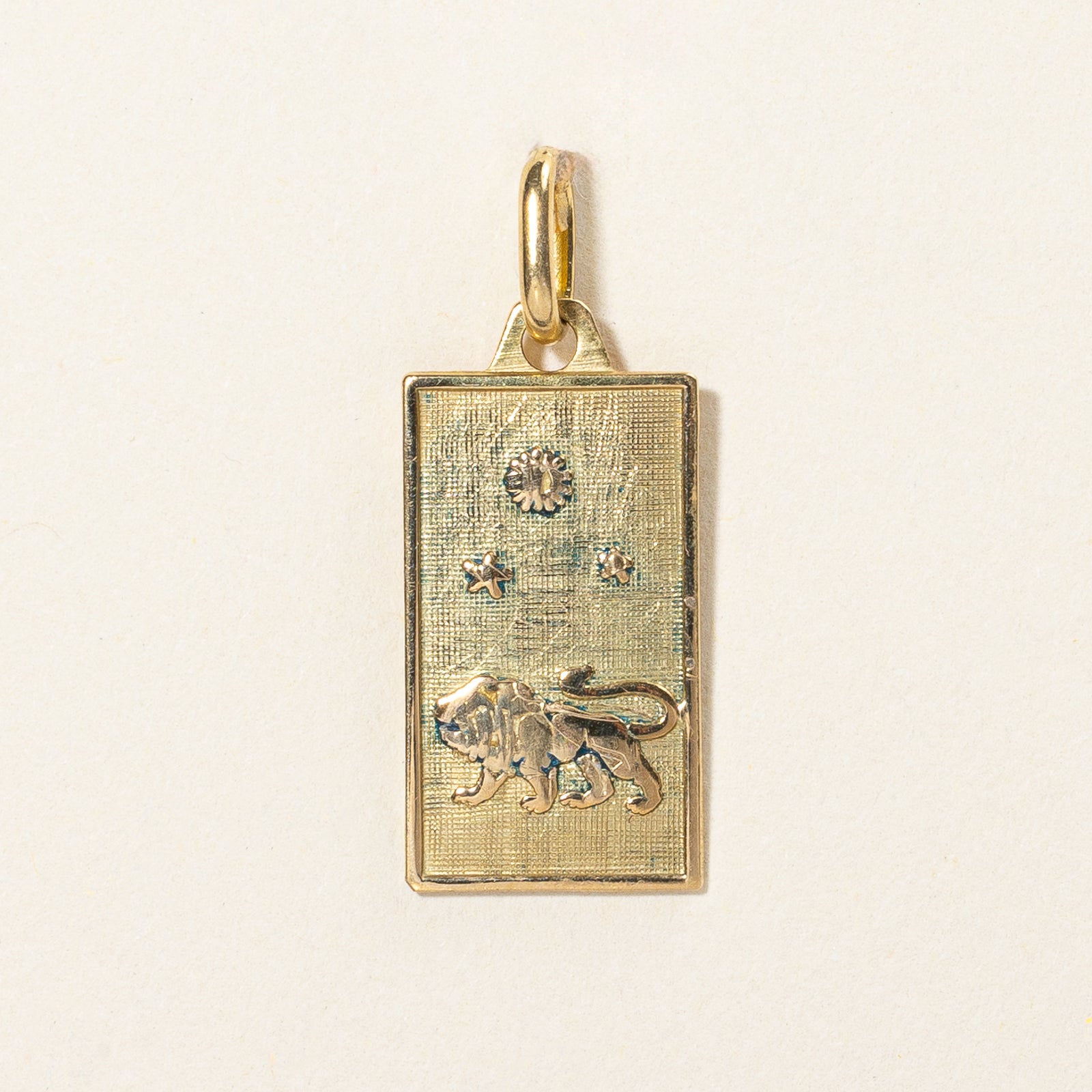 Enamel Star & Lion Pendant |