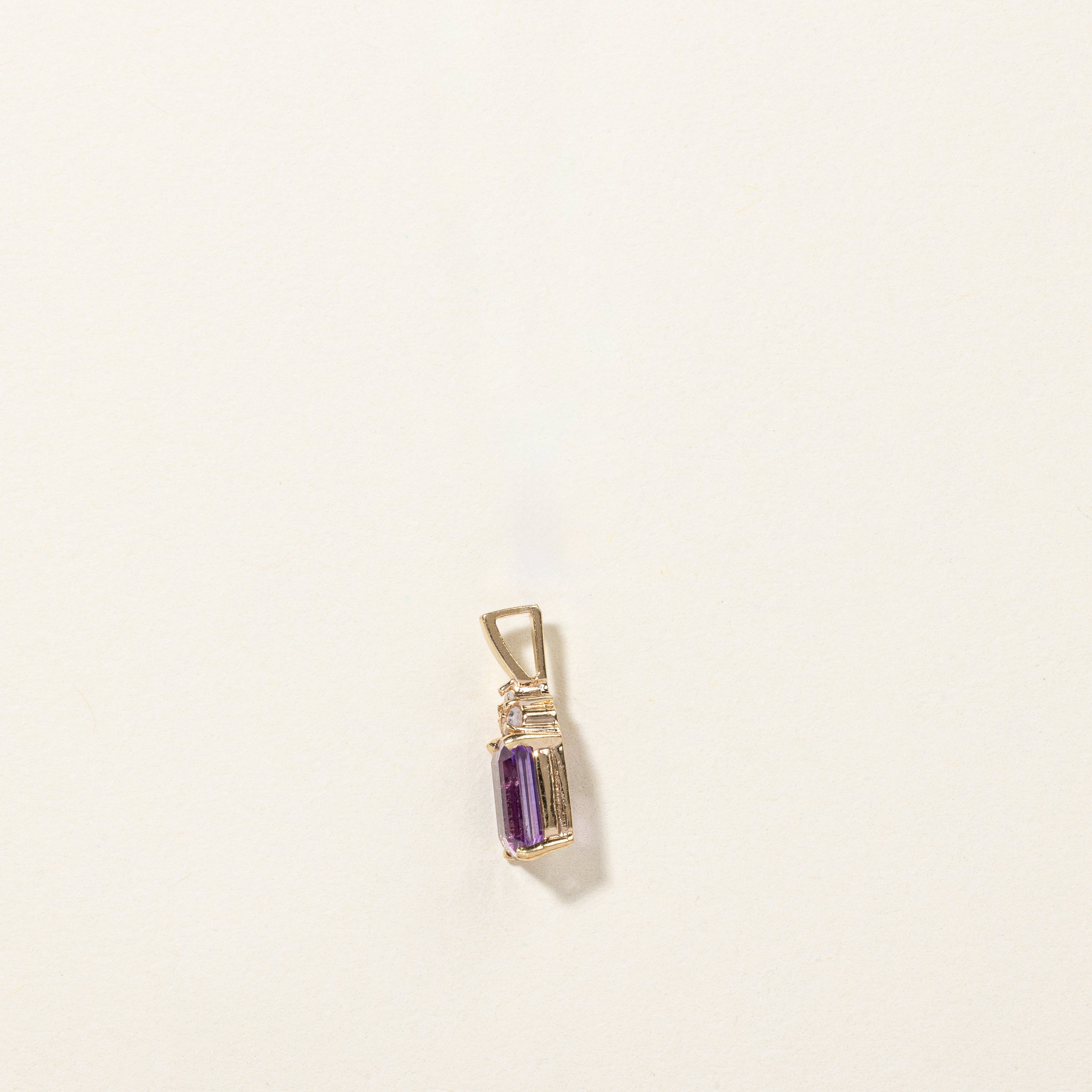Pendentif en améthyste et diamants | 1,01 ct, 0,03 ct au total |