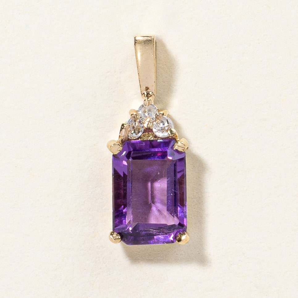 Pendentif en améthyste et diamants | 1,01 ct, 0,03 ct au total |