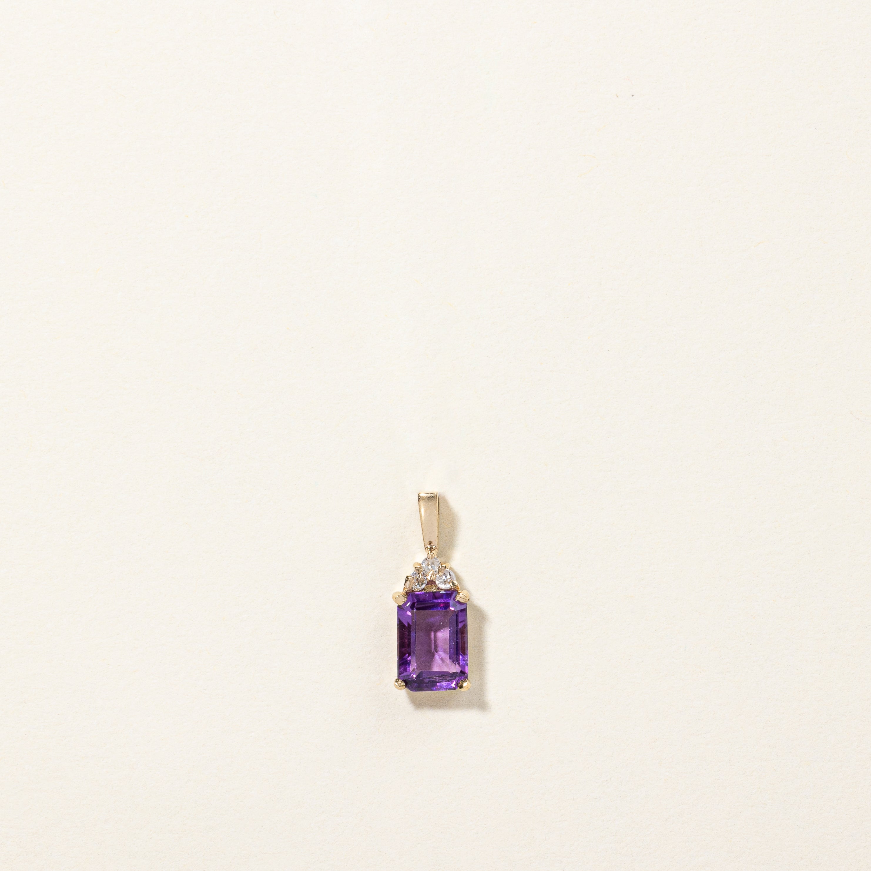Pendentif en améthyste et diamants | 1,01 ct, 0,03 ct au total |