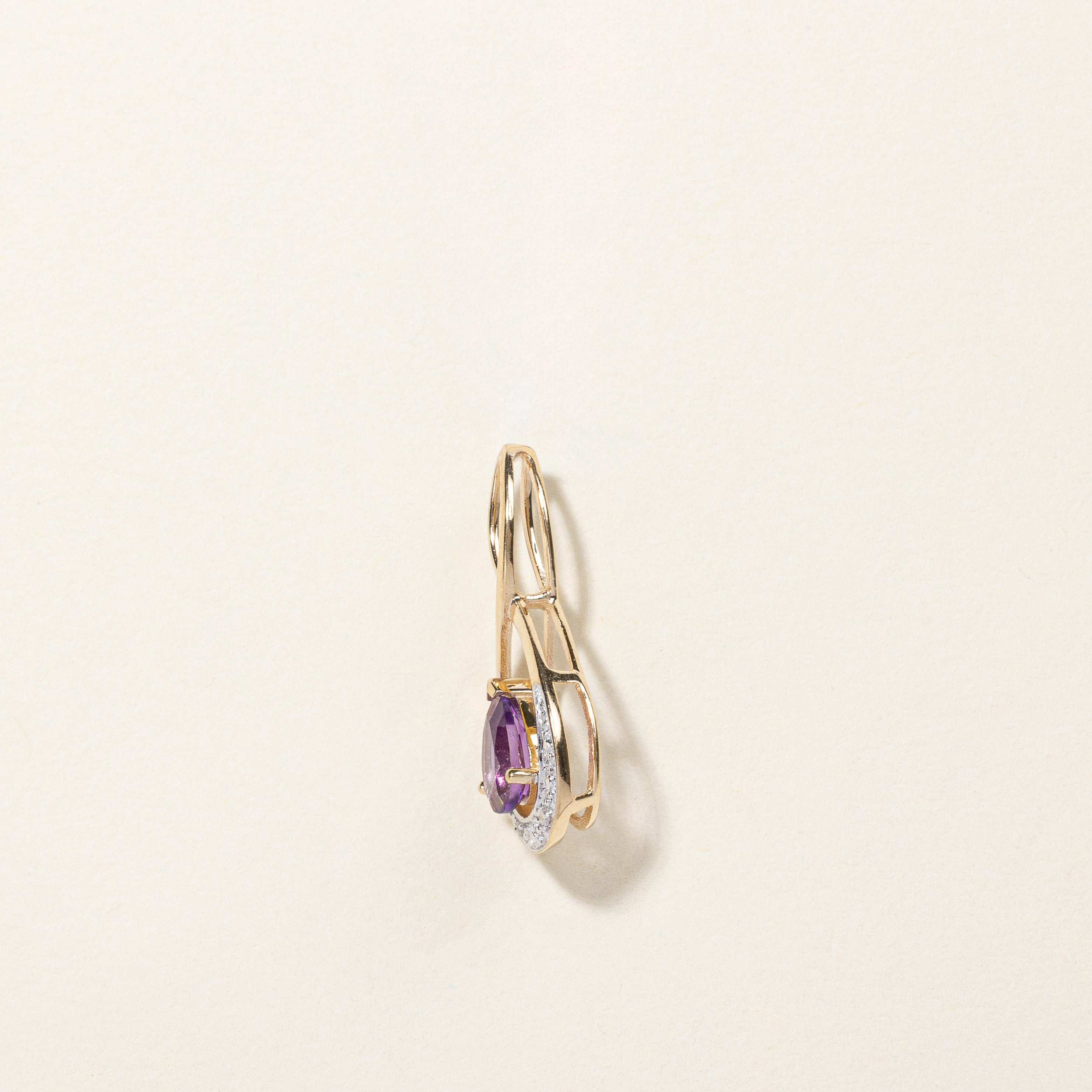 Amethyst & Diamond Pendant | 0.52ct, 0.01ctw |