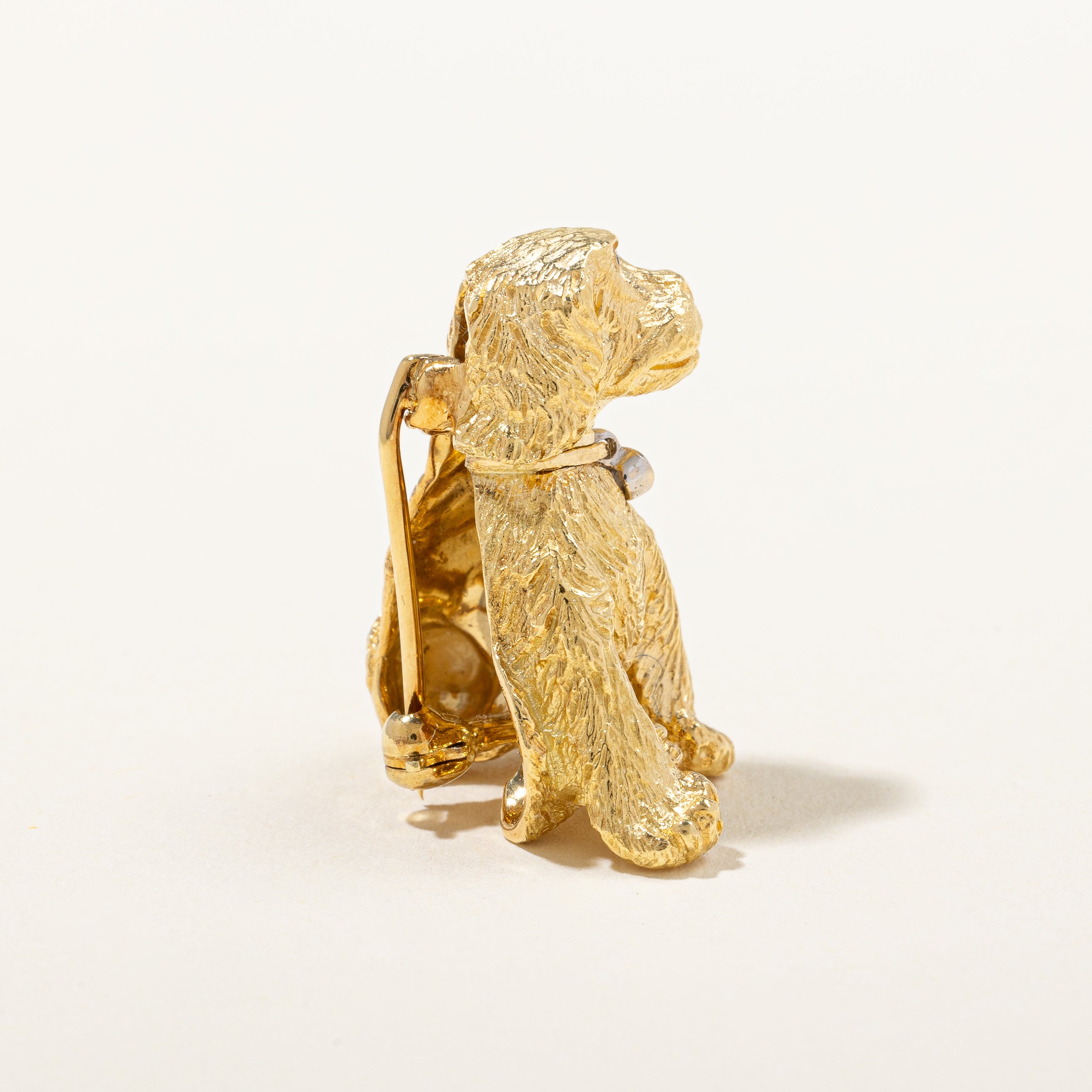 'Tiffany & Co' 1991 Germany Sapphire & Diamond Dog Pin | 0.02ctw, 0.01ct |