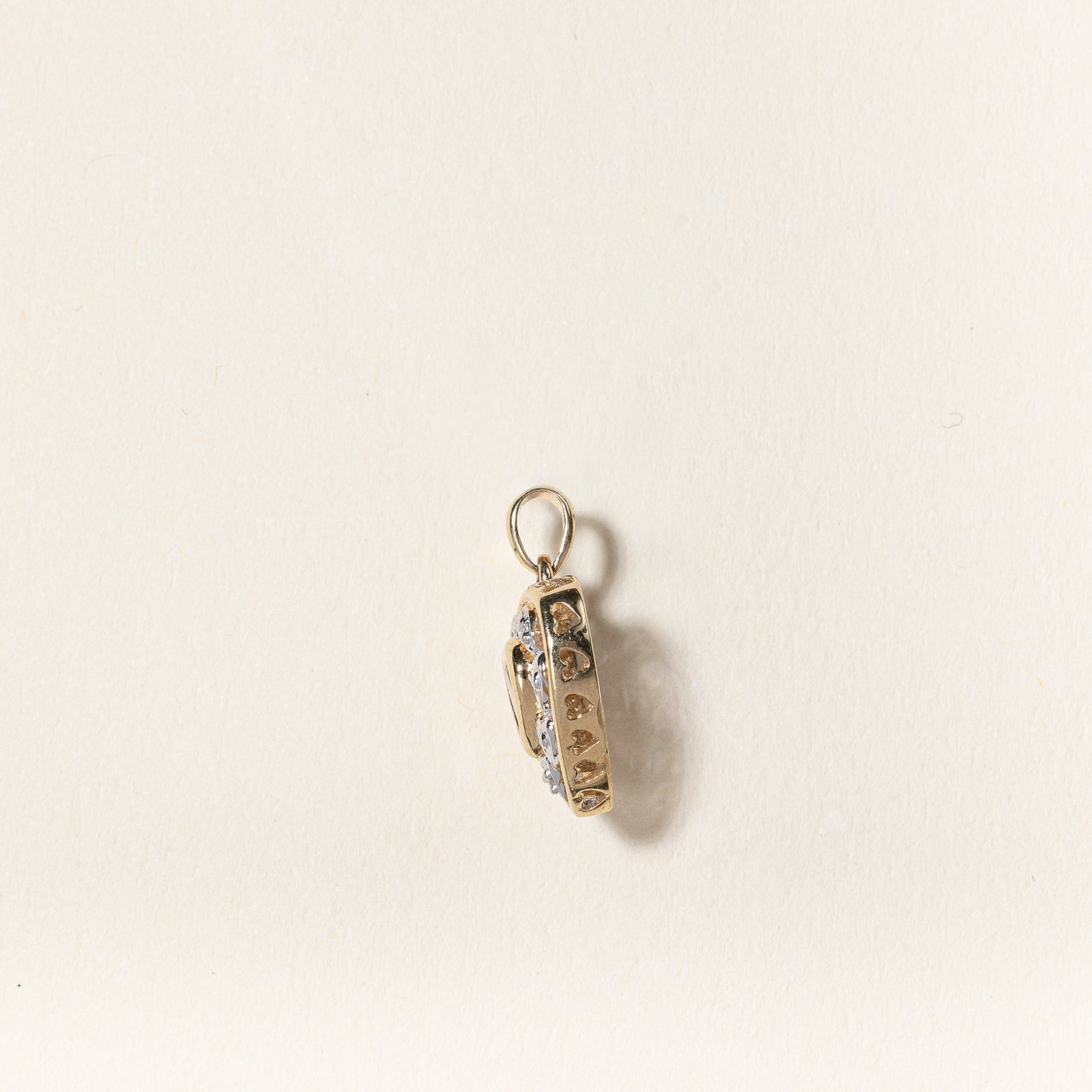 Pendentif cœur en améthyste et diamants | 0,22 ct, 0,015 ct au total |