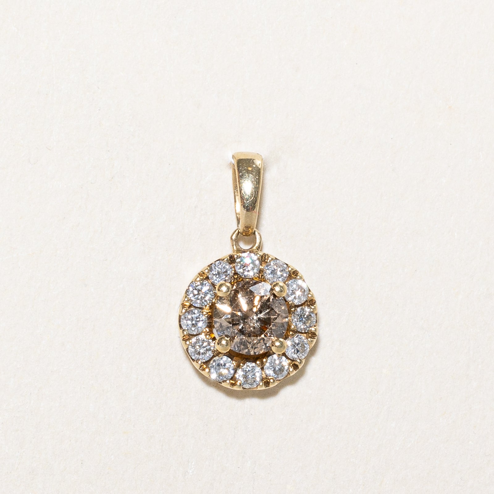 Pendentif halo de diamants | 0,59 ct