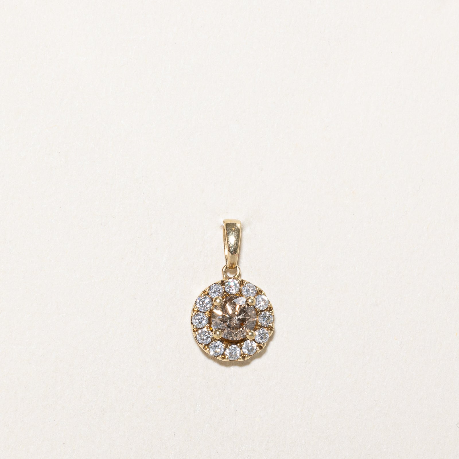 Pendentif halo de diamants | 0,59 ct