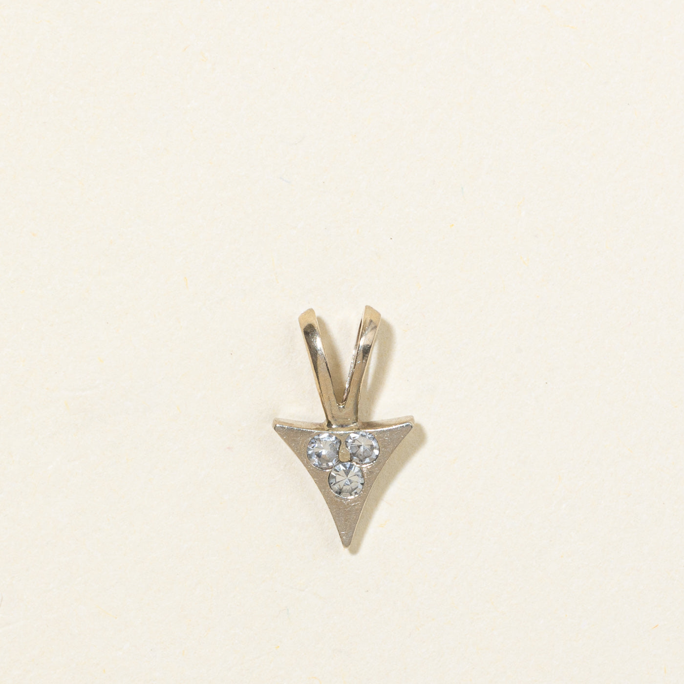 14K Diamond Triangle Pendant