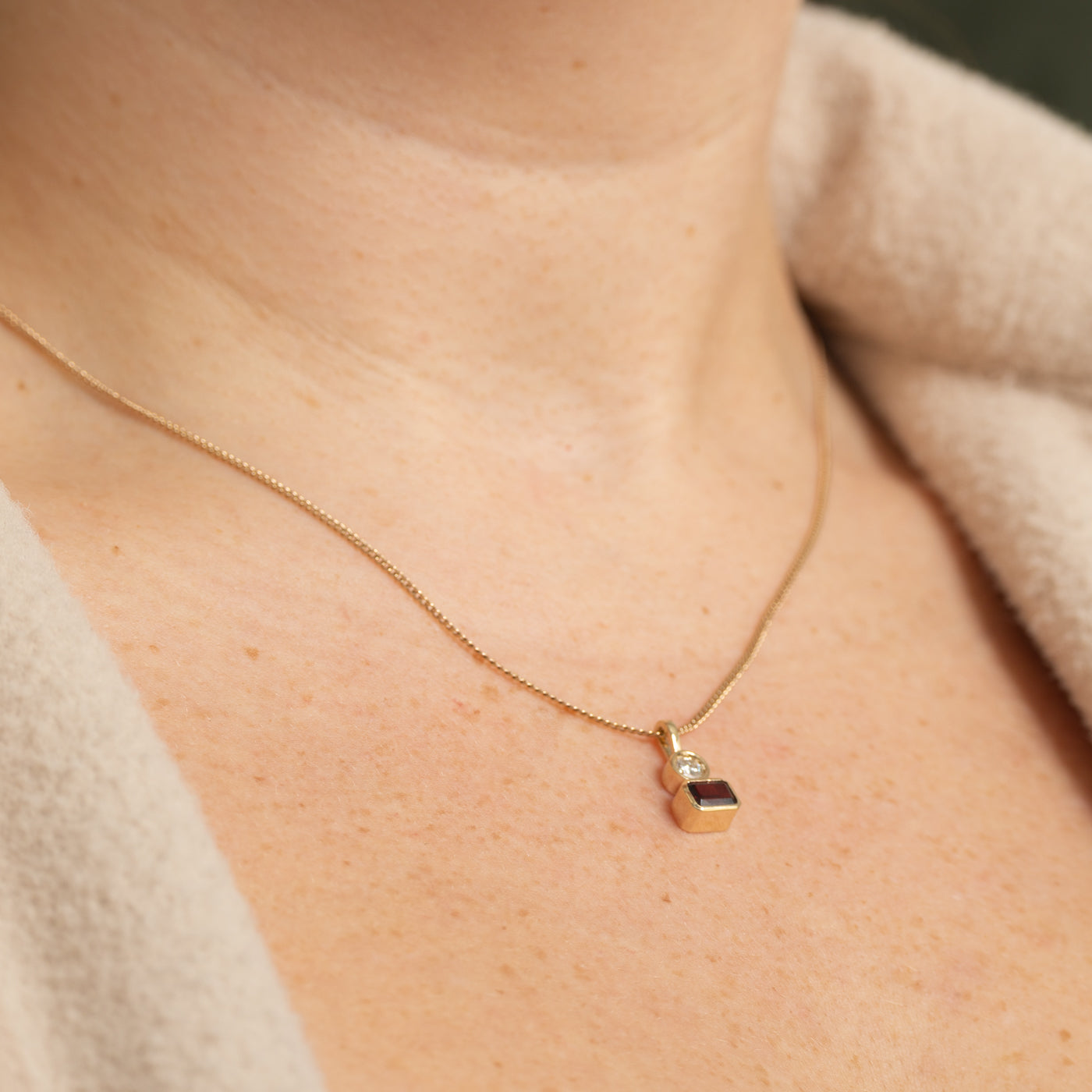 '100 Ways' Garnet & Diamond Pendant | 0.63ct, 0.22ct