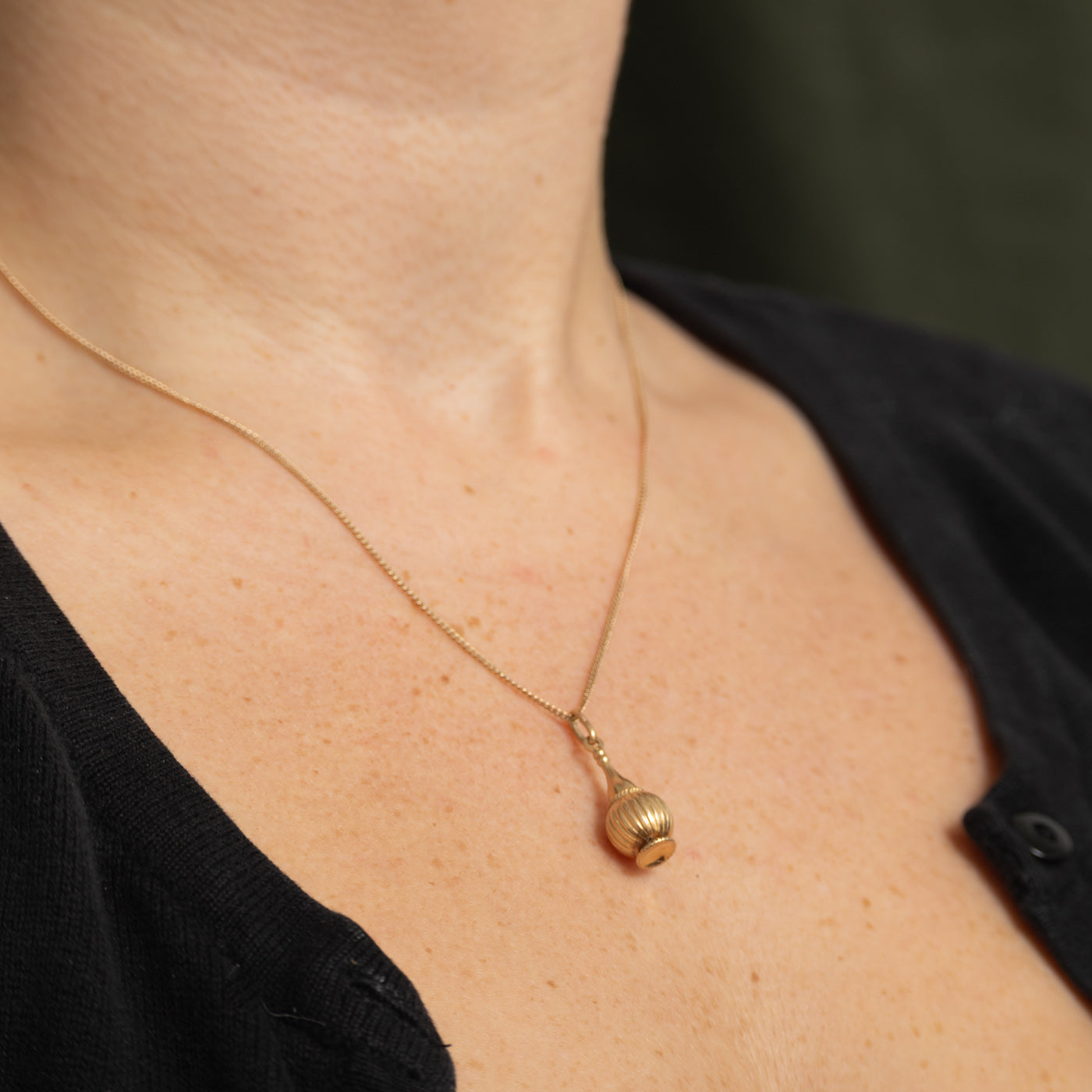 10k Yellow Gold Chianti Wine Bottle Charm