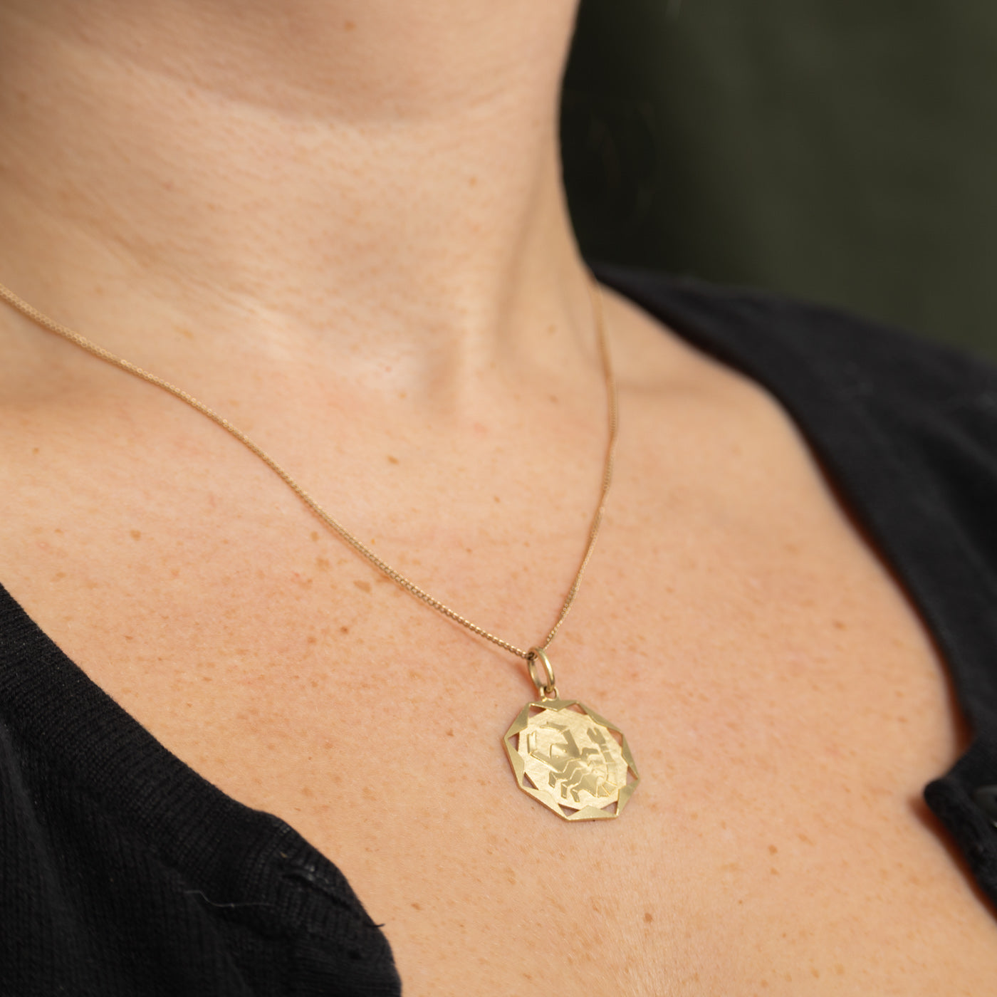 10k Yellow Gold Scorpio Zodiac Charm