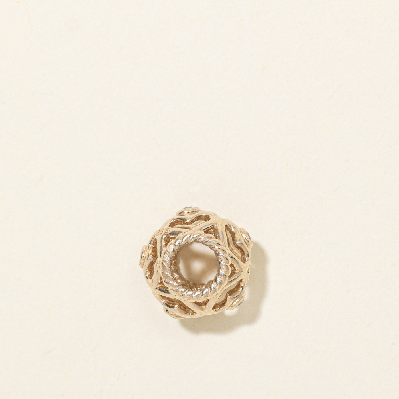 Breloque Cœur Ouvert en Diamant 14K « Pandora »