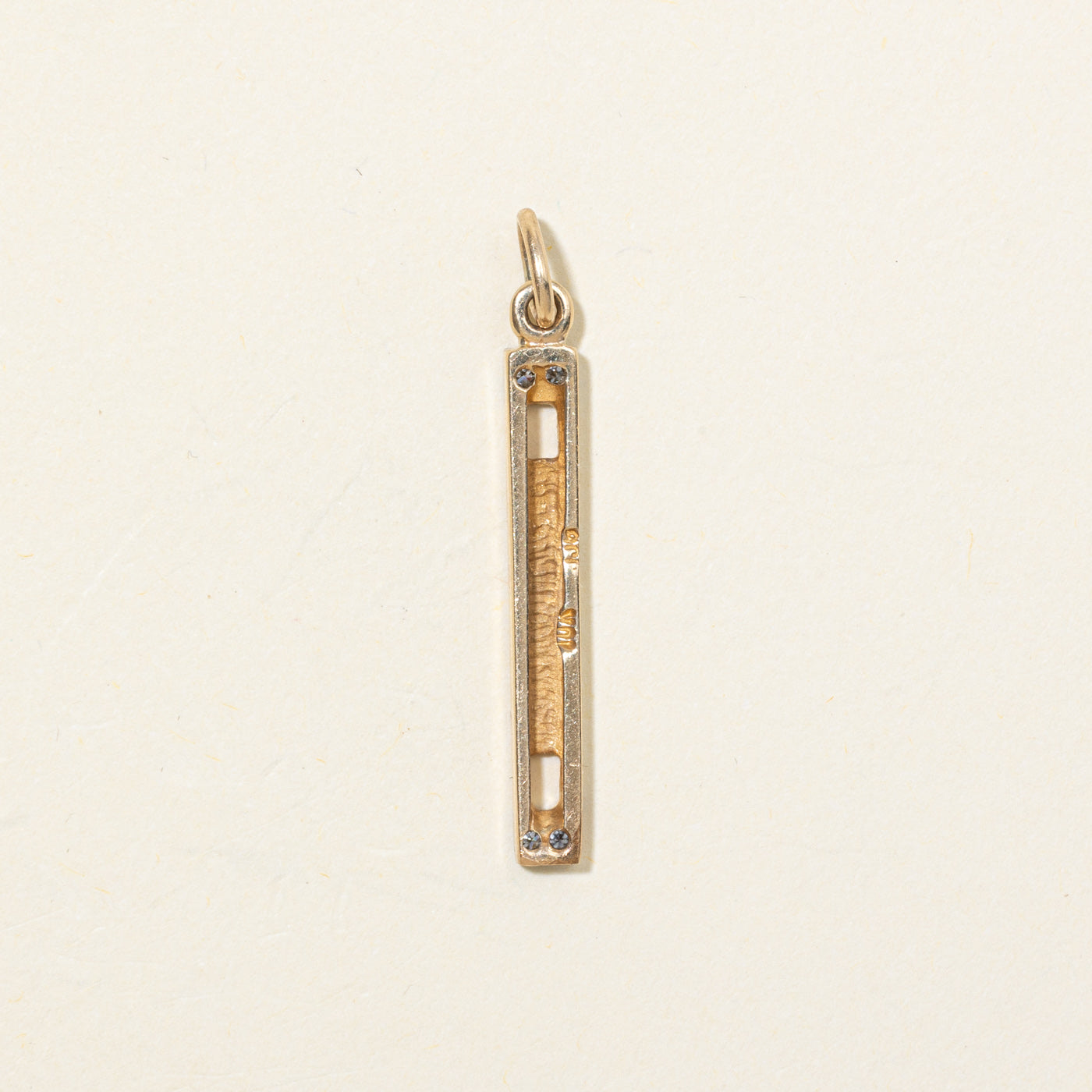 10K Diamond Bar Charm