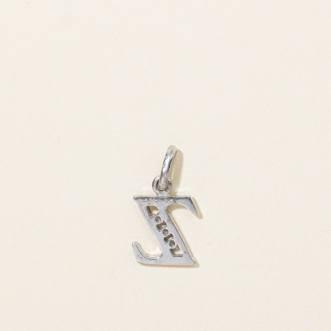 10K Diamond "Z" Initial Pendant