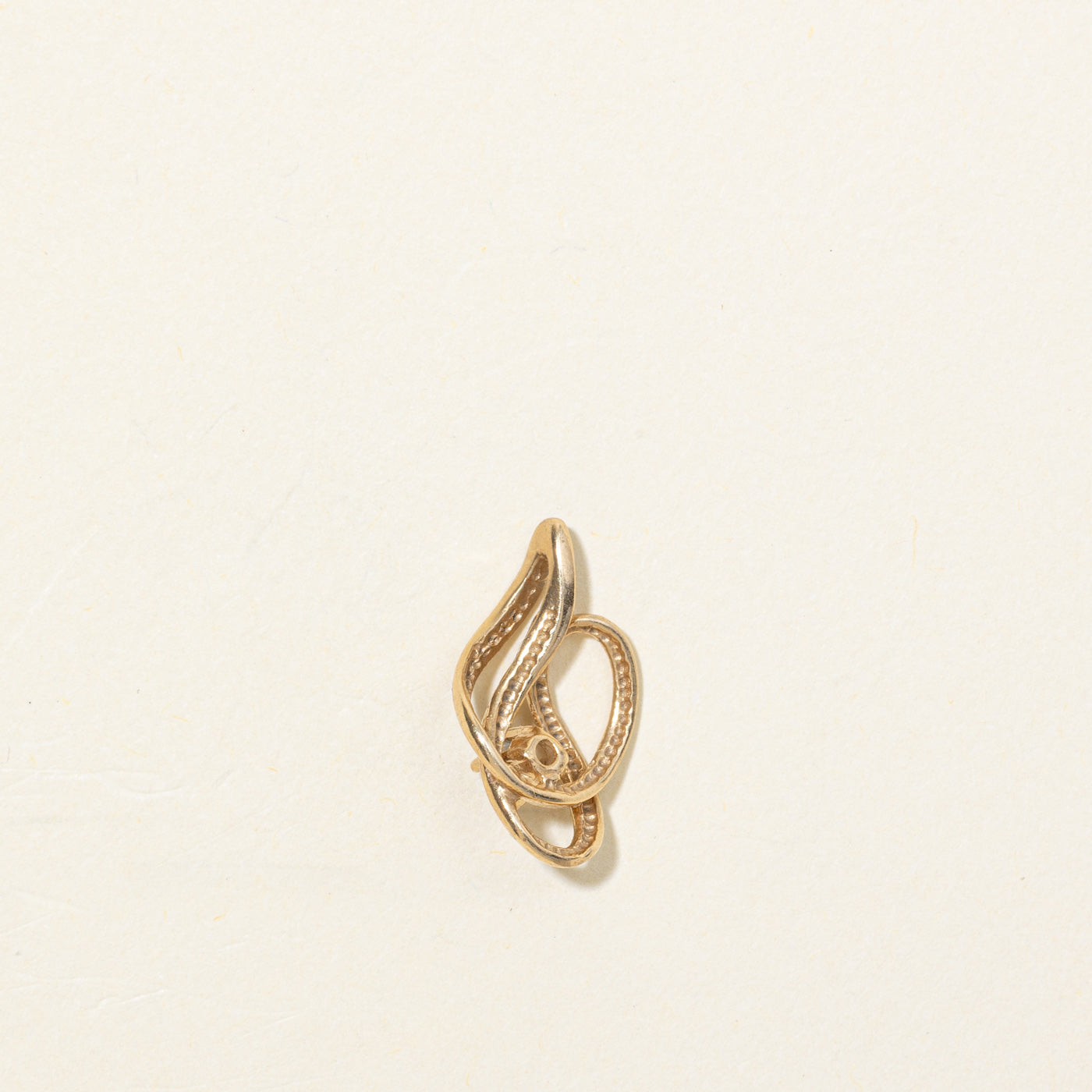 14K Diamond Swirl Abstract Pendant