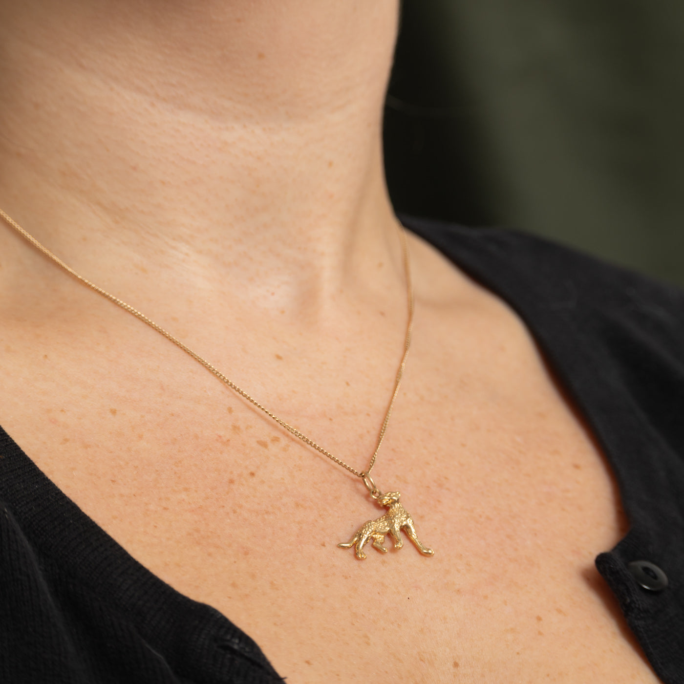 10k Yellow Gold Cheetah Charm