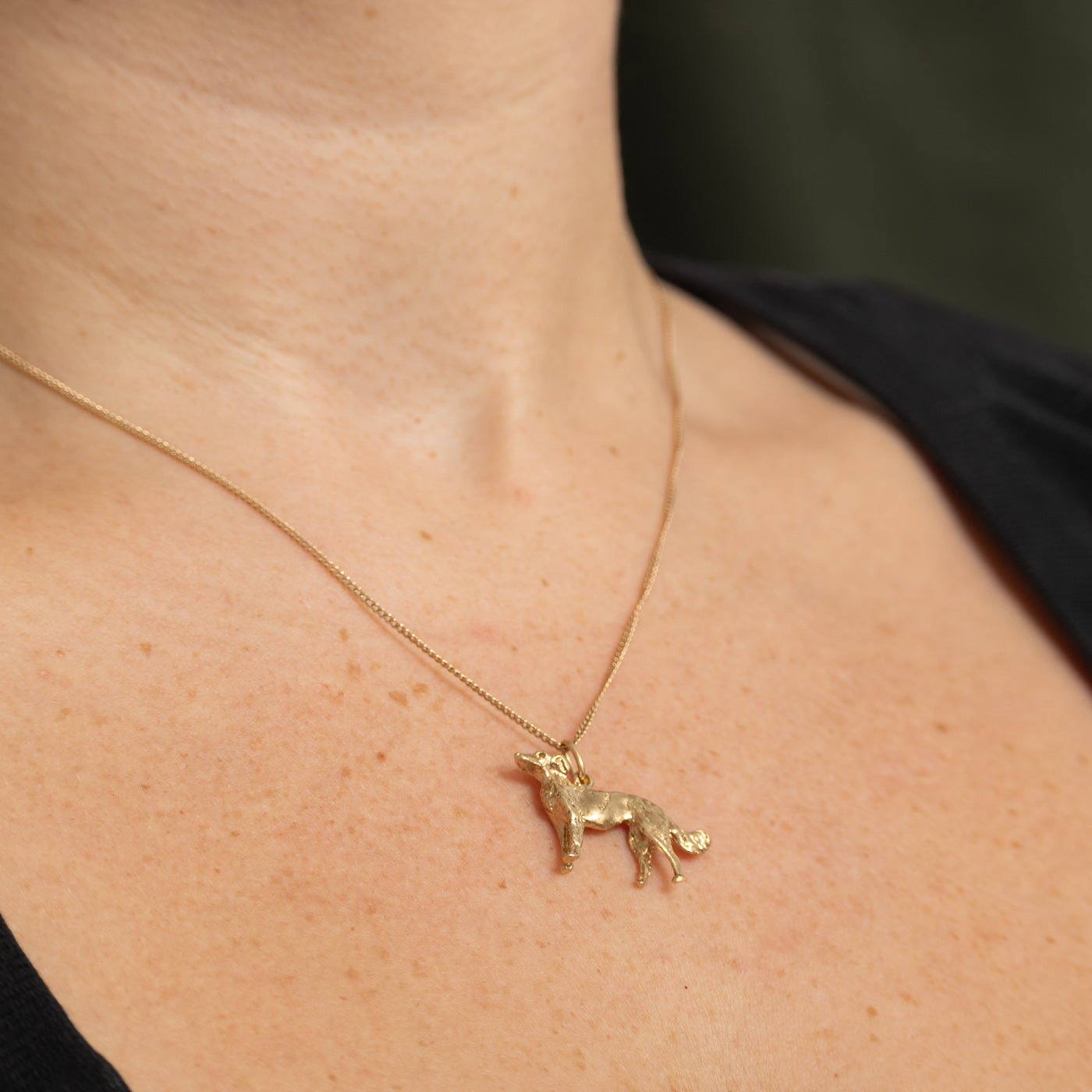 10k Yellow Gold Dog Charm