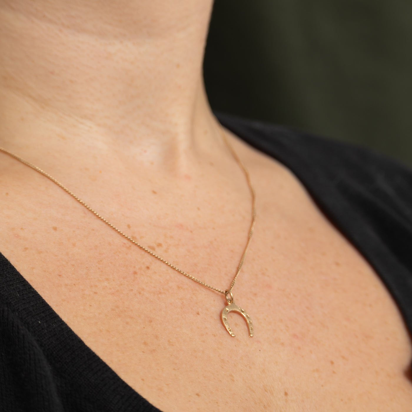 Breloque fer à cheval en or jaune 9 carats Dublin 1983