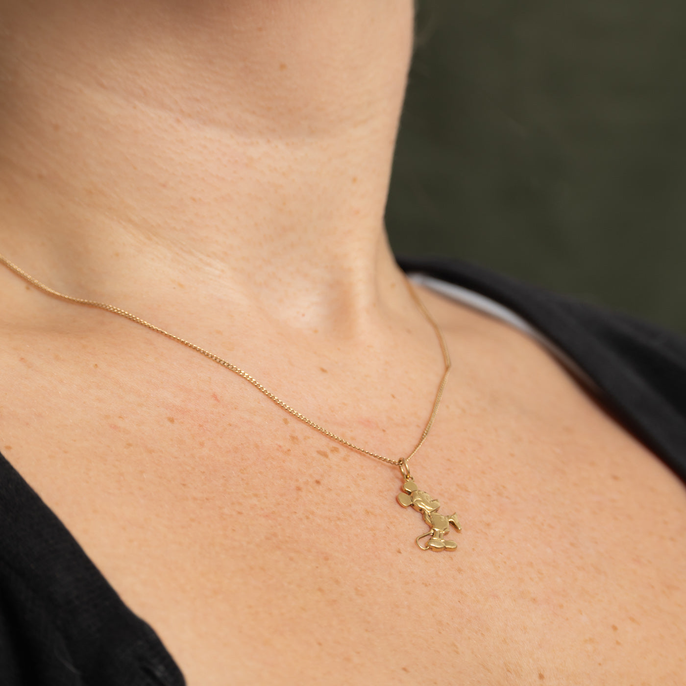 'Disney' 14k Yellow Gold Mickey Mouse Charm