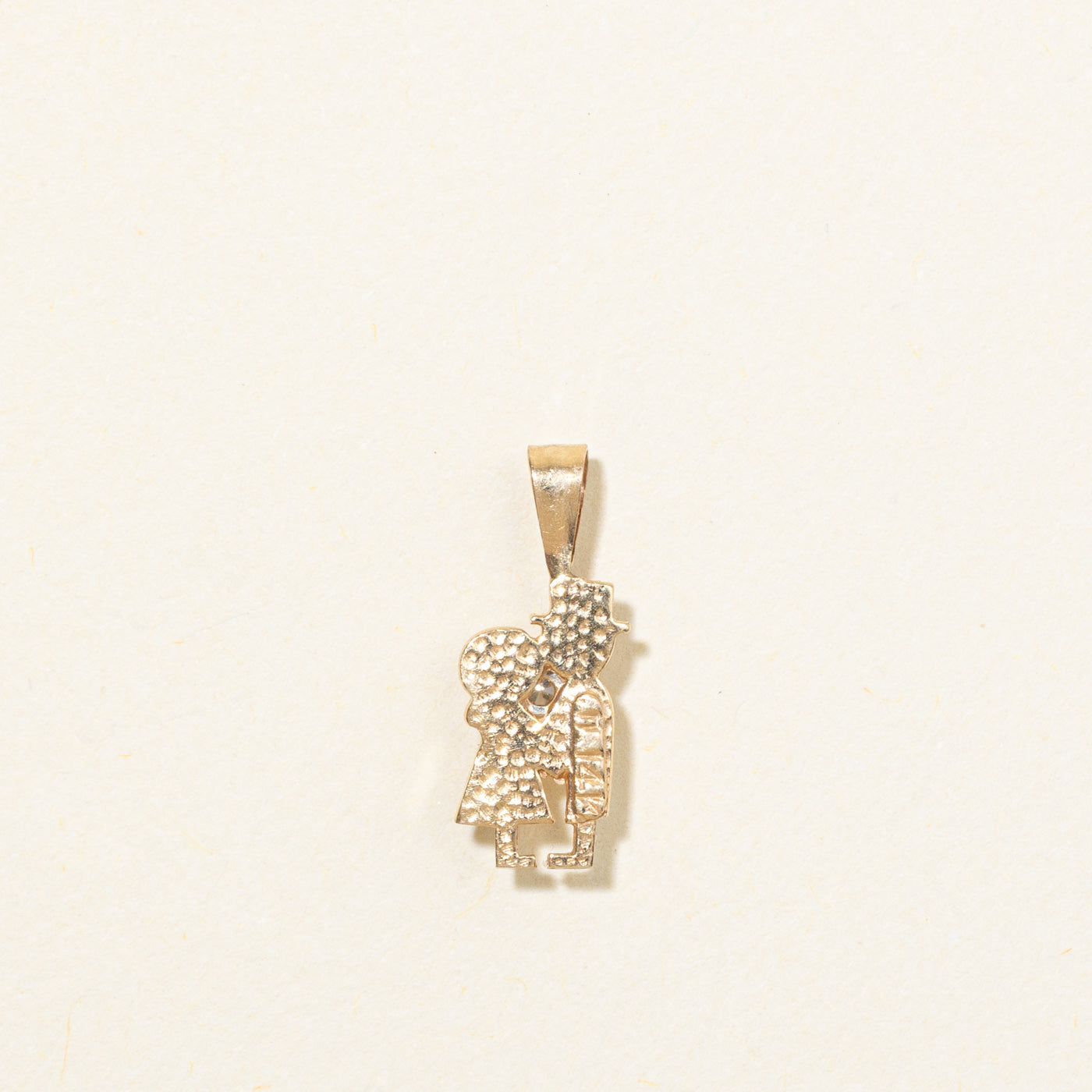14K Diamond Couple Pendant