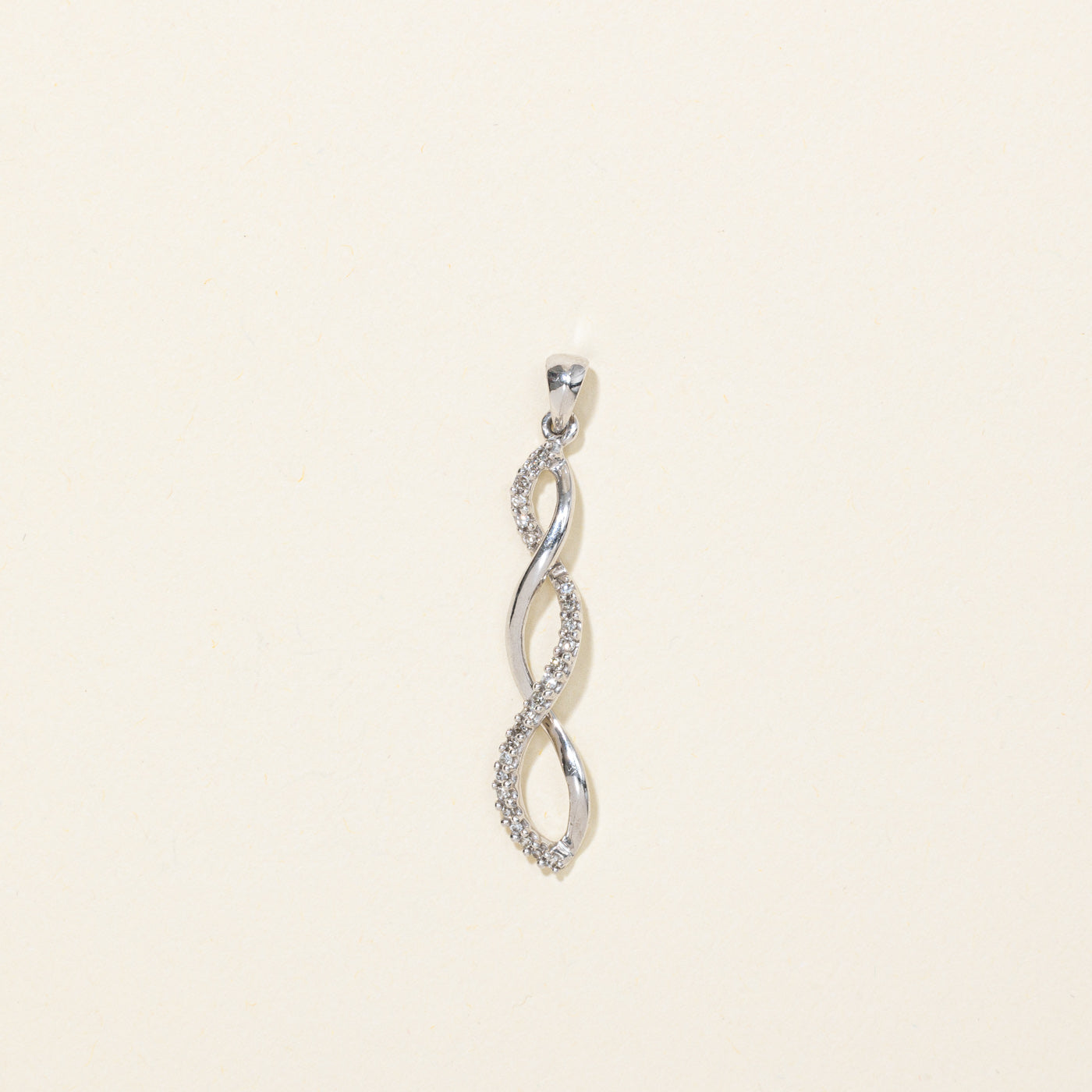 10K Diamond Cross Over Journey Pendant