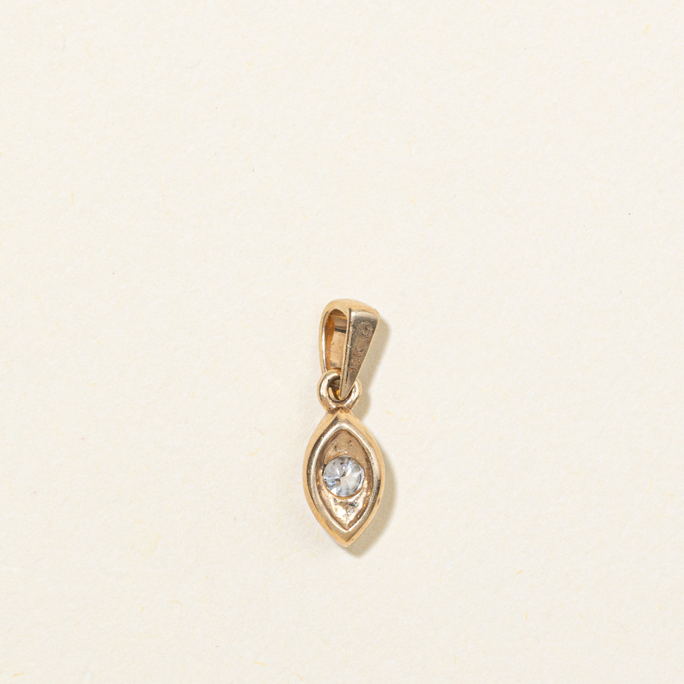 10K Diamond Marquise Shaped Pendant