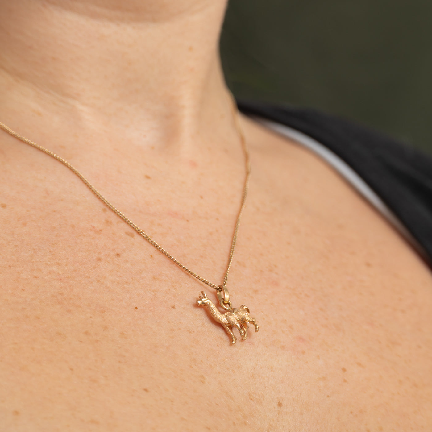 18k Yellow Gold Llama Charm