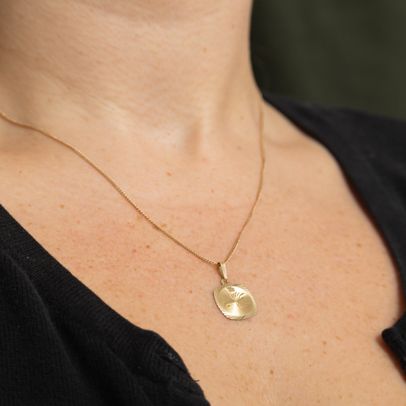 10k Yellow Gold Scorpio Zodiac Pendant