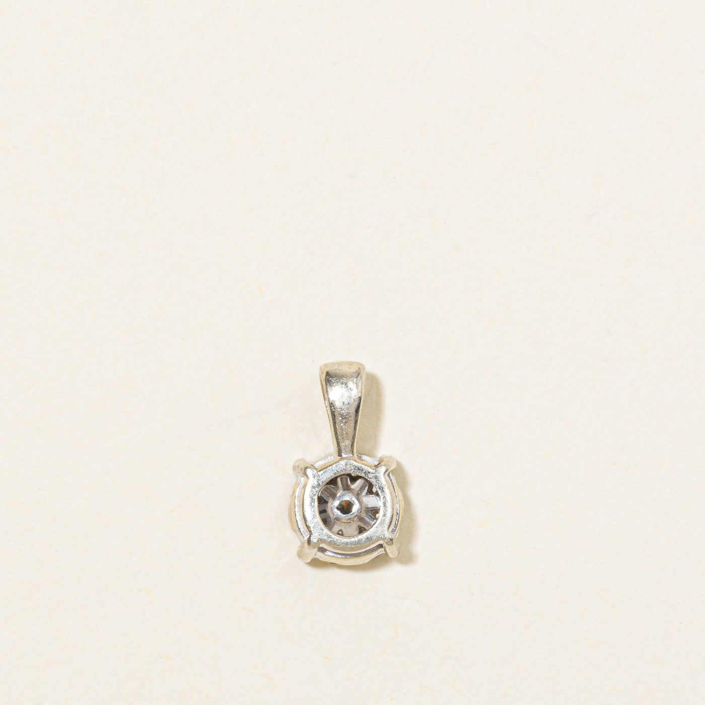 14K Illusion Set Diamond Pendant