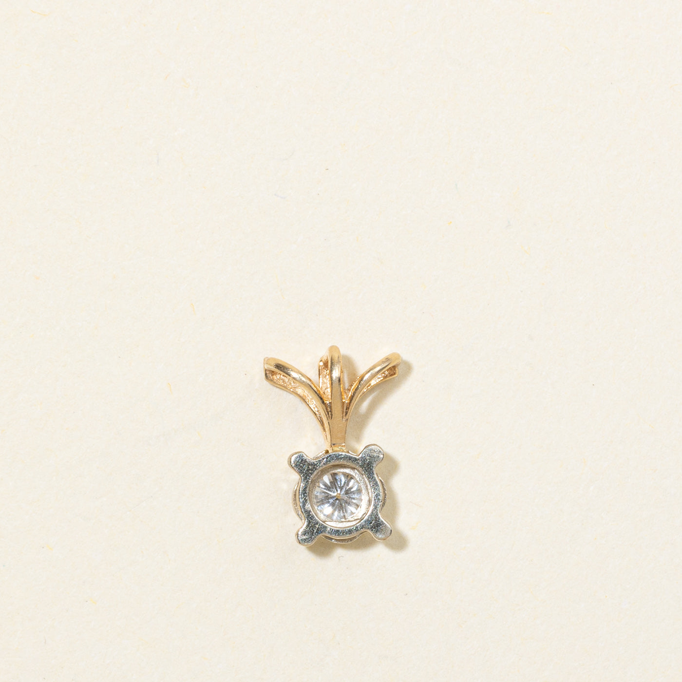 14K Illusion Set Diamond Pendant