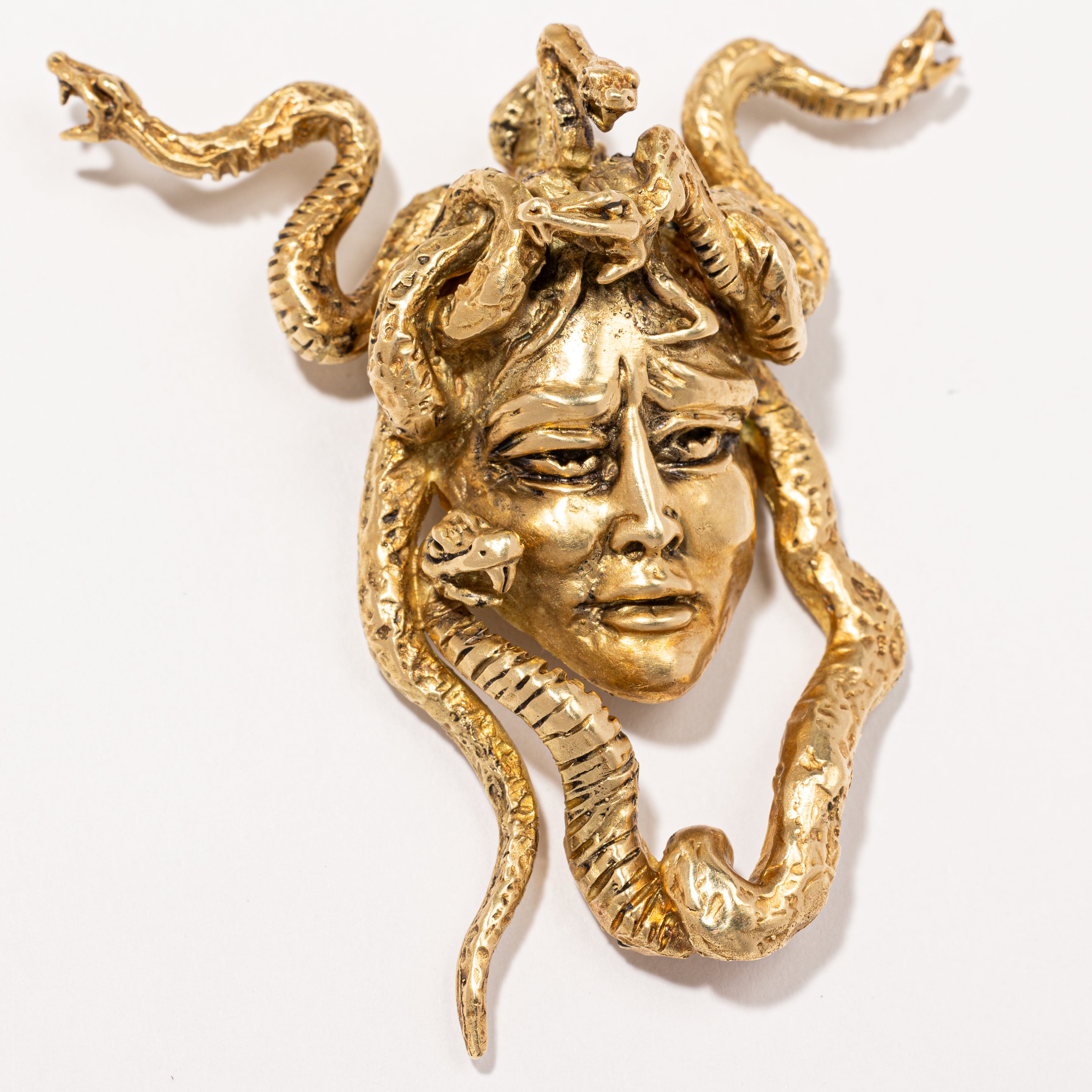16k Gold Medusa Head Pendant