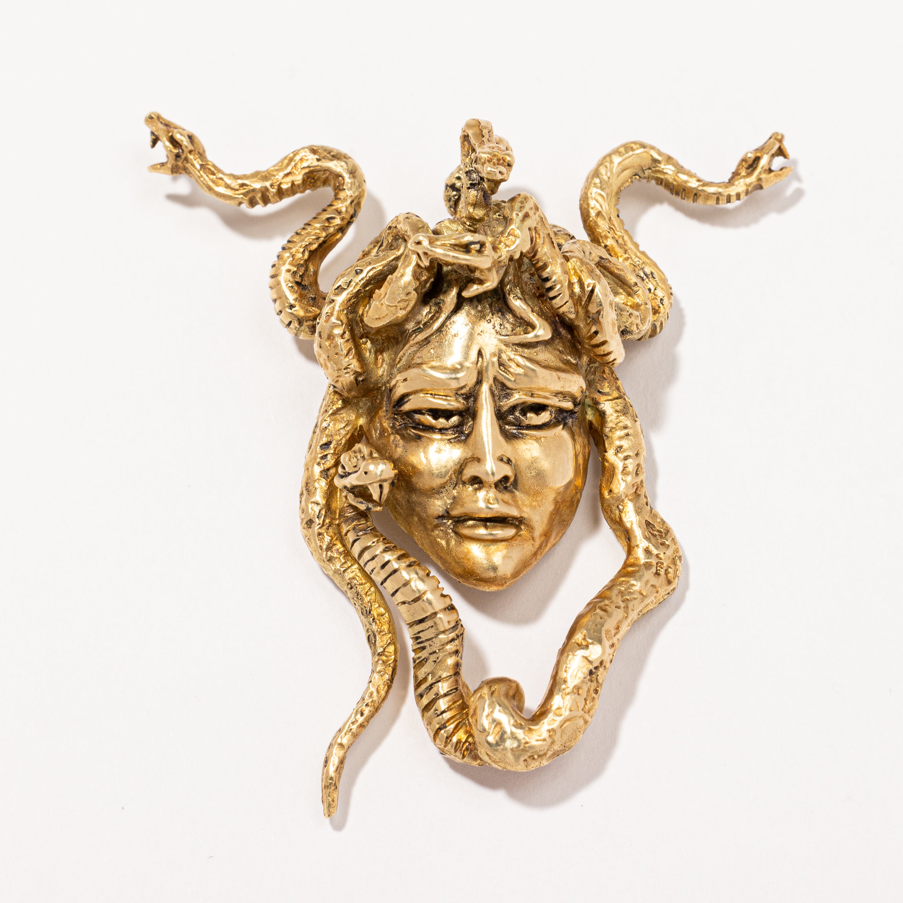 16k Gold Medusa Head Pendant