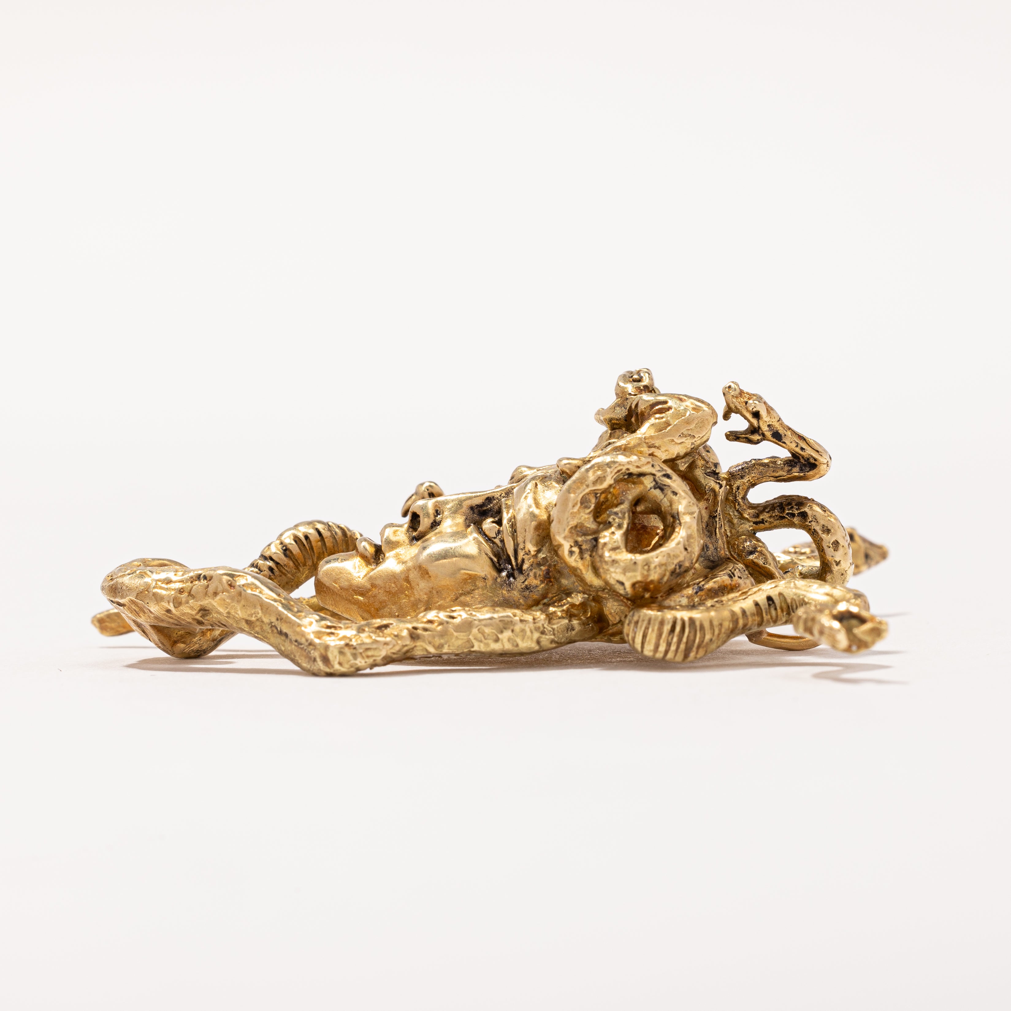 16k Gold Medusa Head Pendant