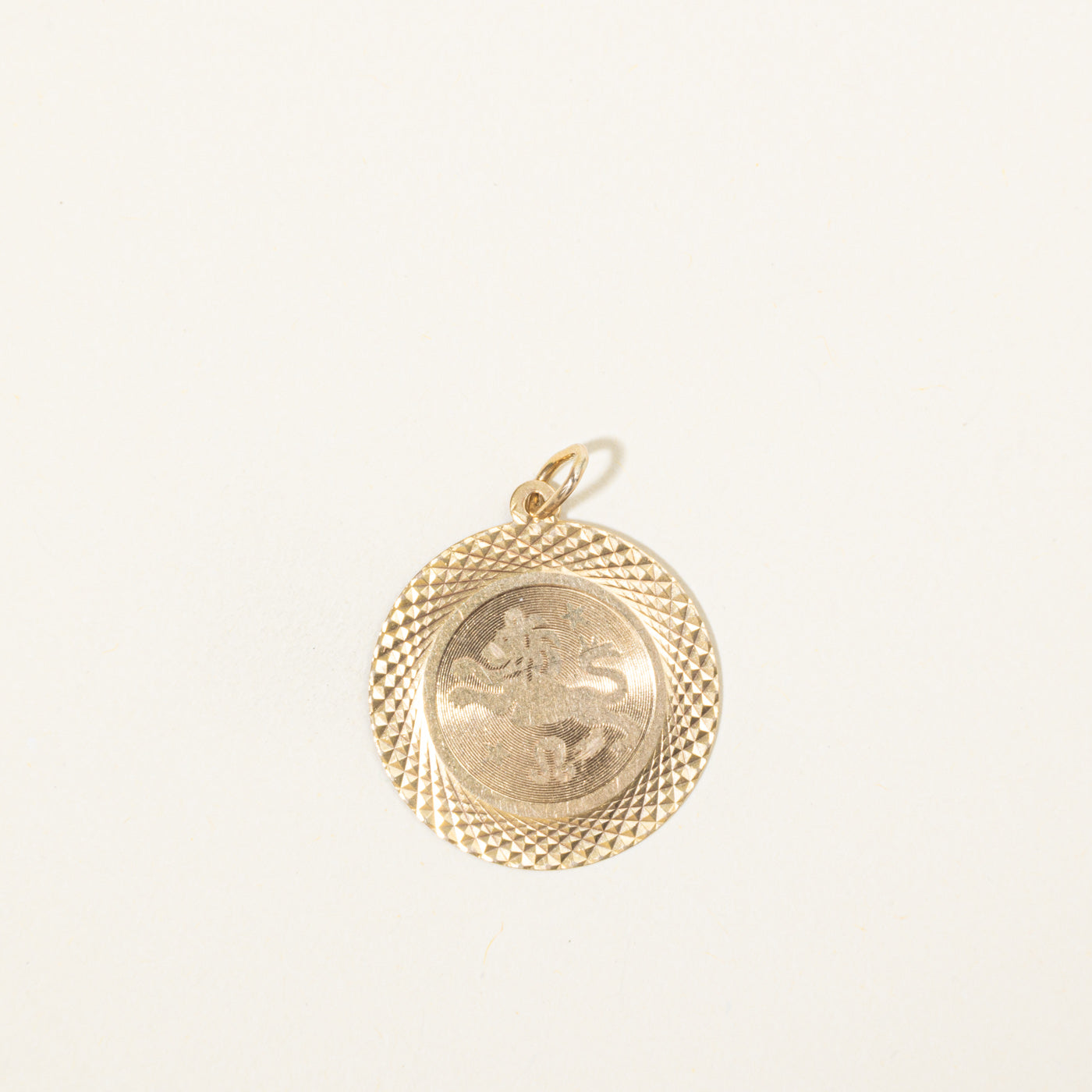 10k Yellow Gold Leo Zodiac Charm