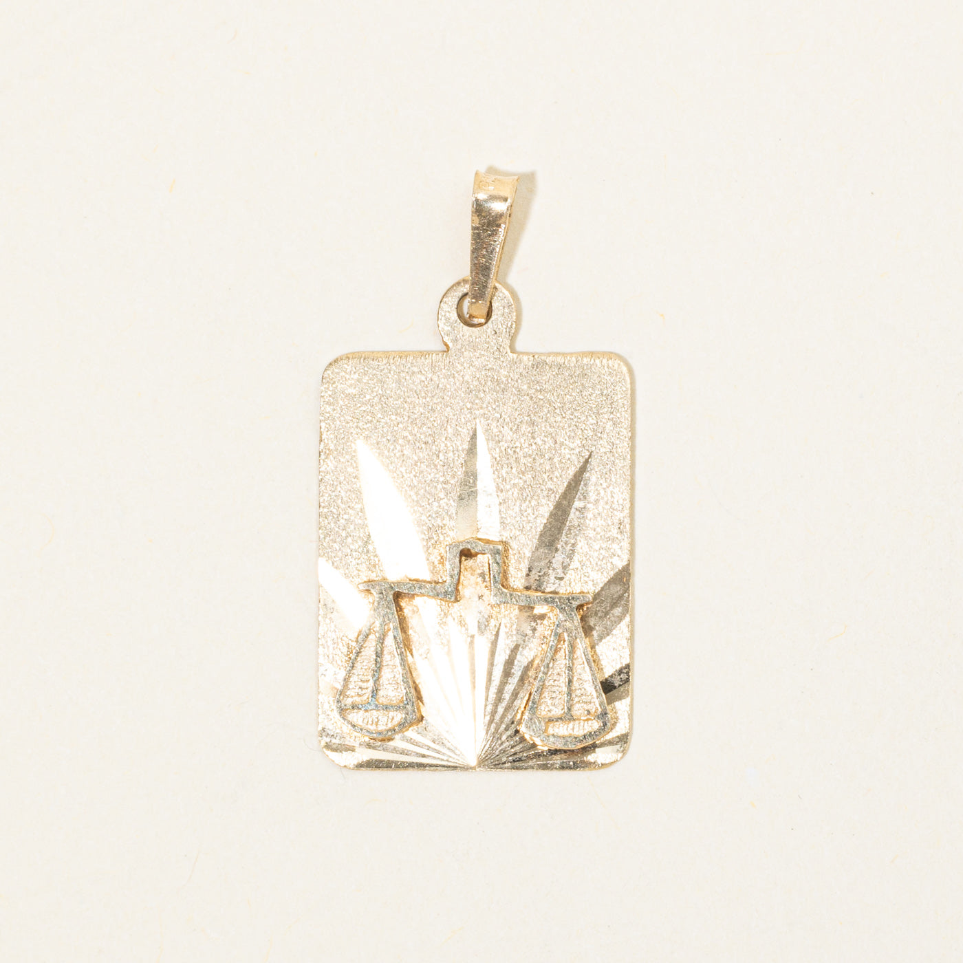 10k Yellow Gold Libra Zodiac Pendant