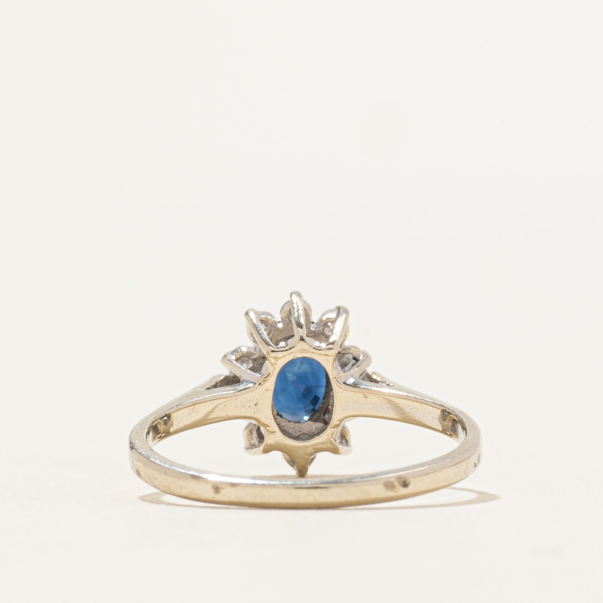 Sapphire & Diamond Petal Ring | 0.49ct, 0.10ctw | SZ 6.25