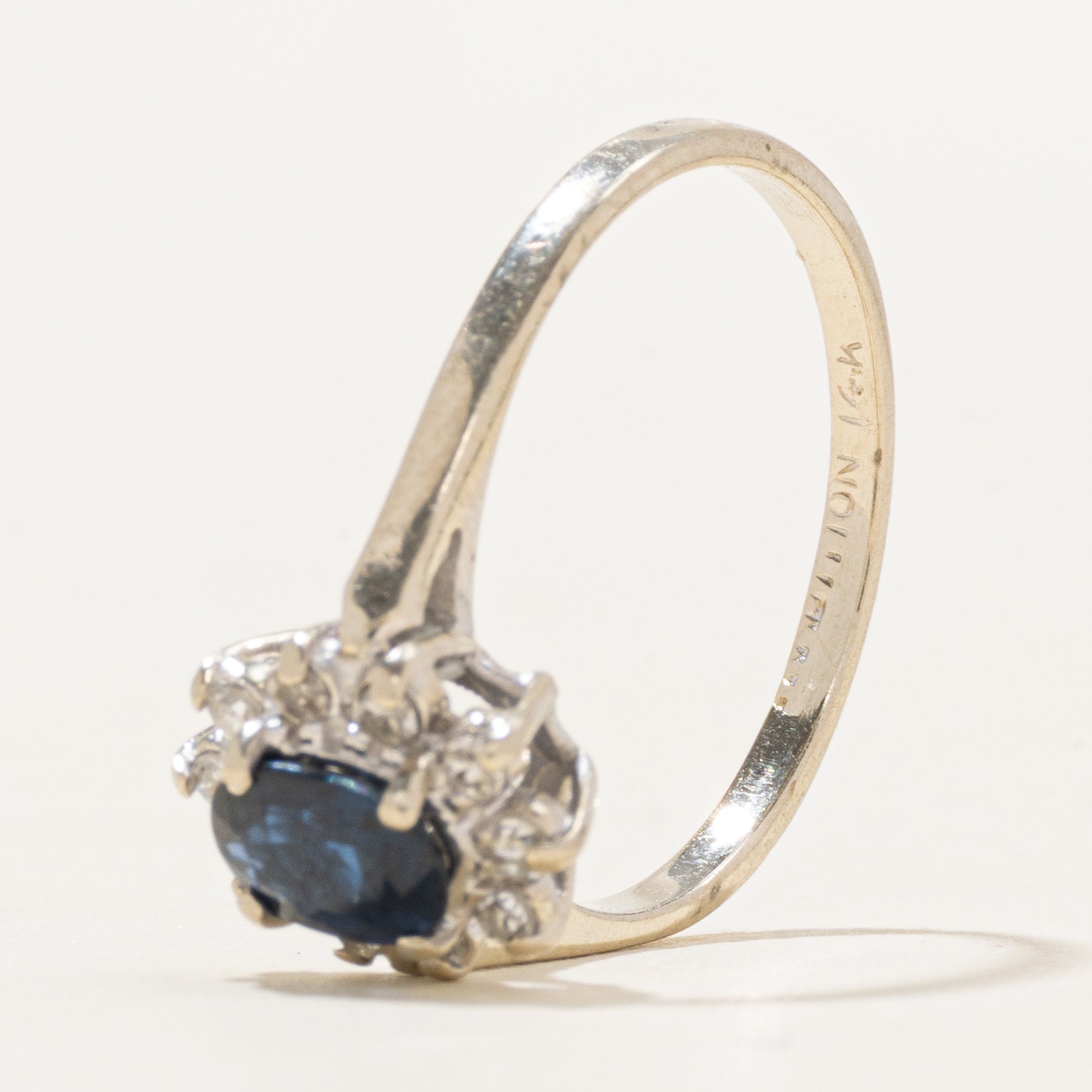 Sapphire & Diamond Petal Ring | 0.49ct, 0.10ctw | SZ 6.25