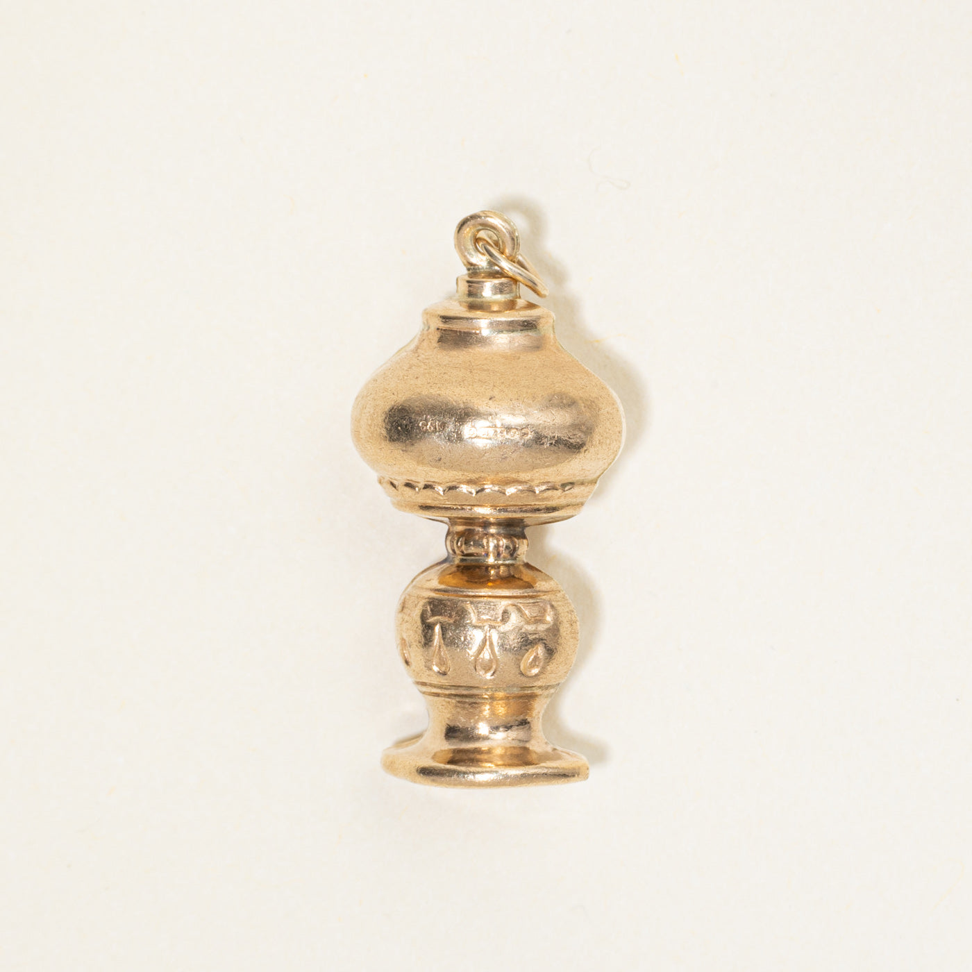 Breloque lampe en or jaune 9 carats de Londres, 1973