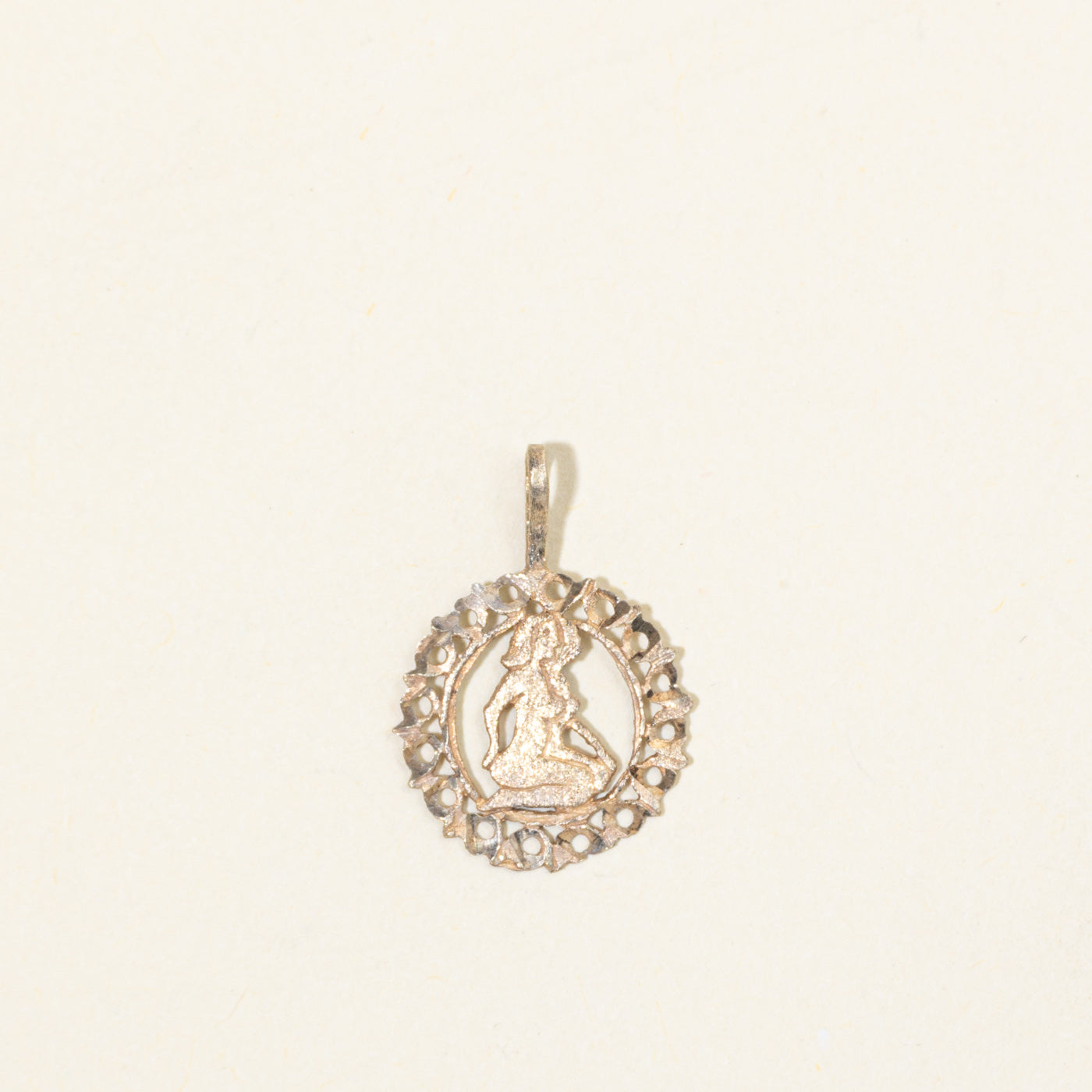 10k Yellow Gold Double Gemini Zodiac Pendant