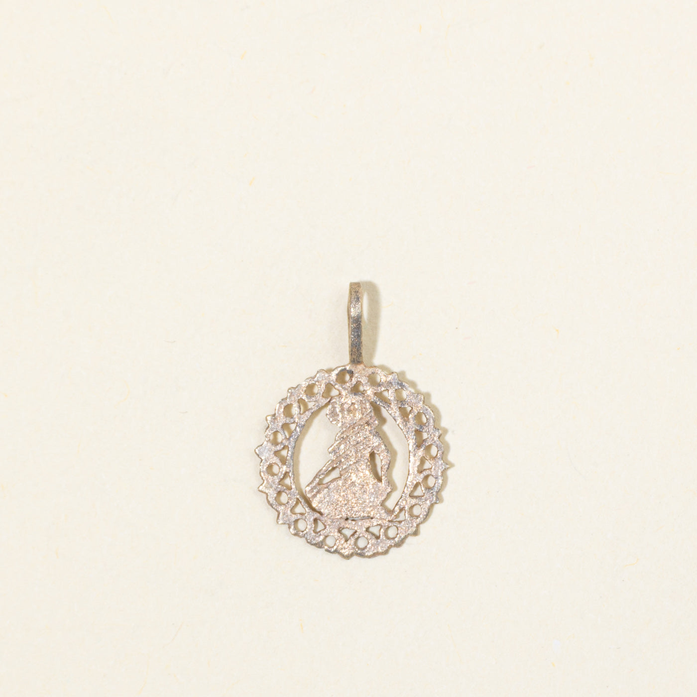 10k Yellow Gold Double Gemini Zodiac Pendant
