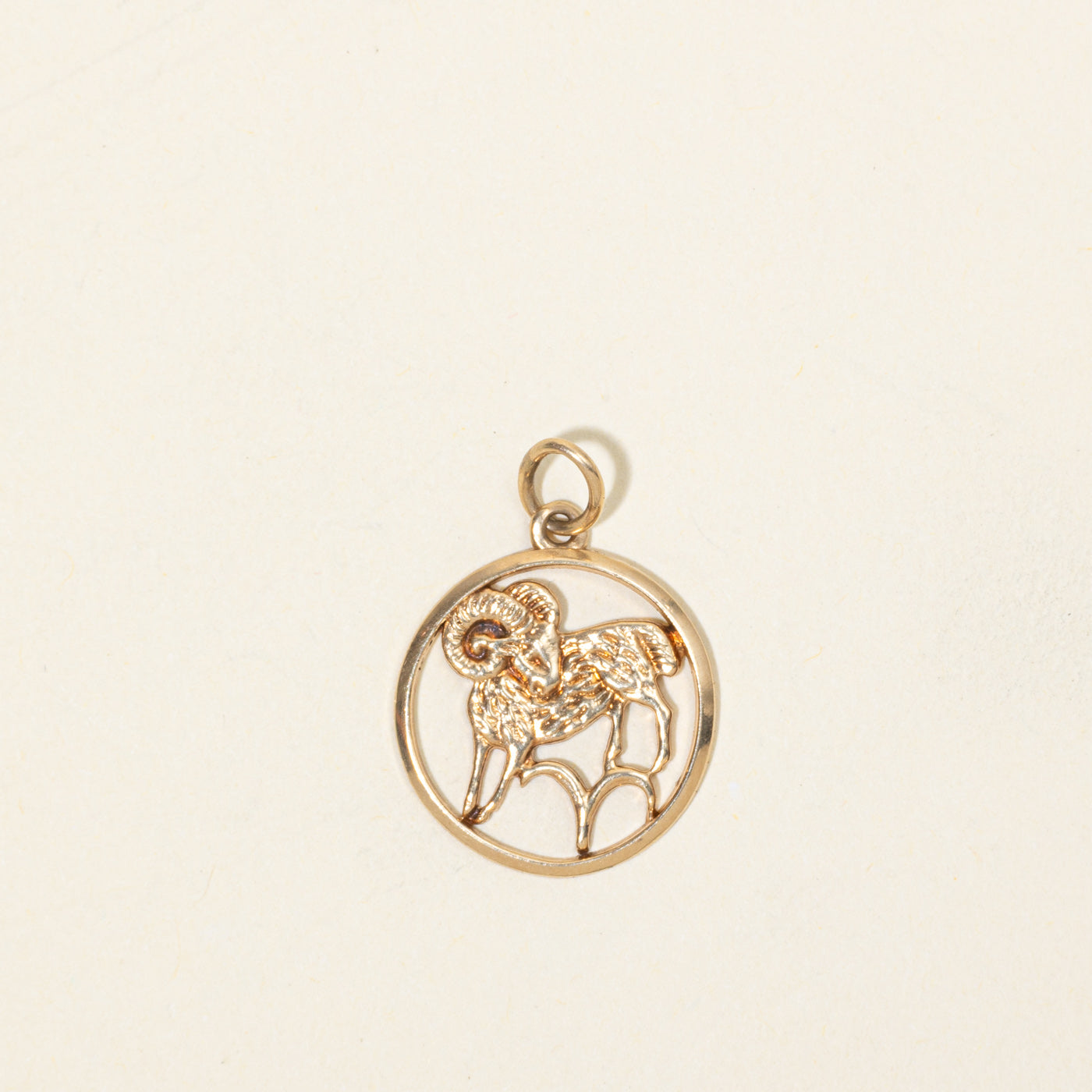 10k Yellow Gold Aries Zodiac Charm