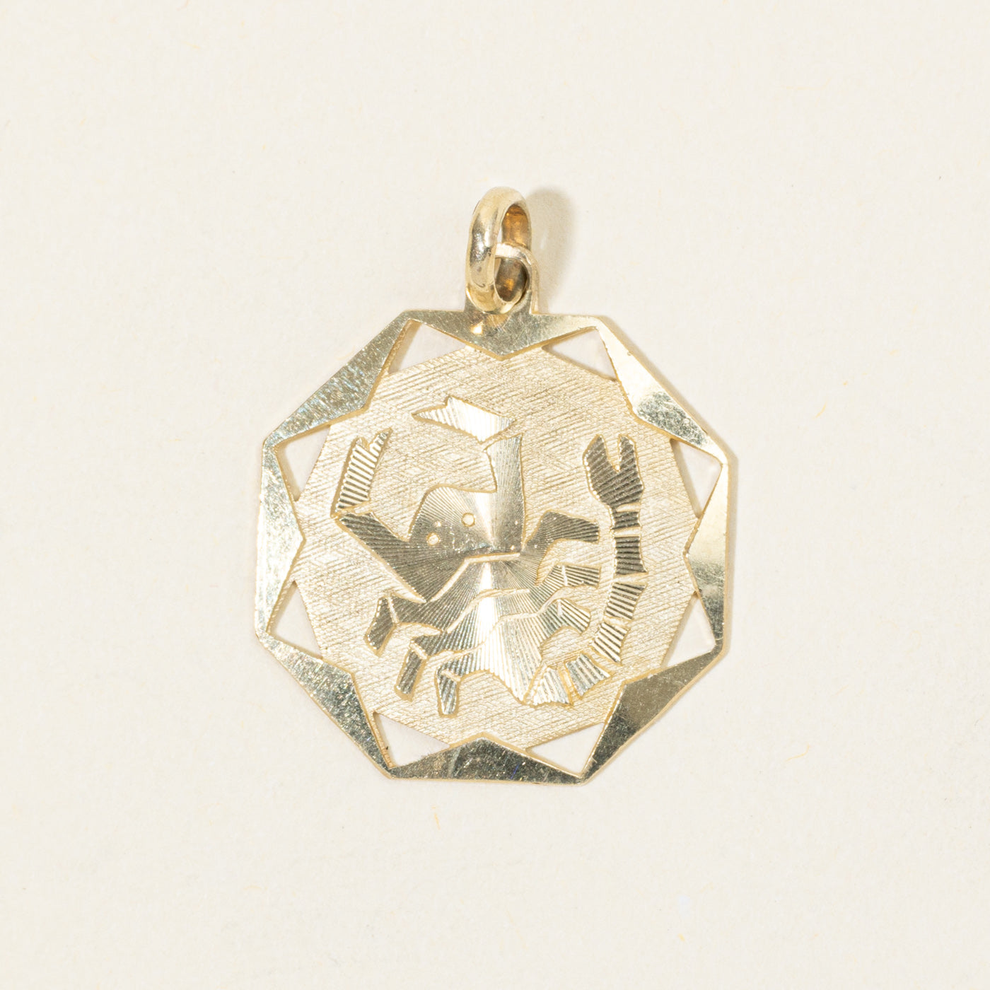 10k Yellow Gold Scorpio Zodiac Charm