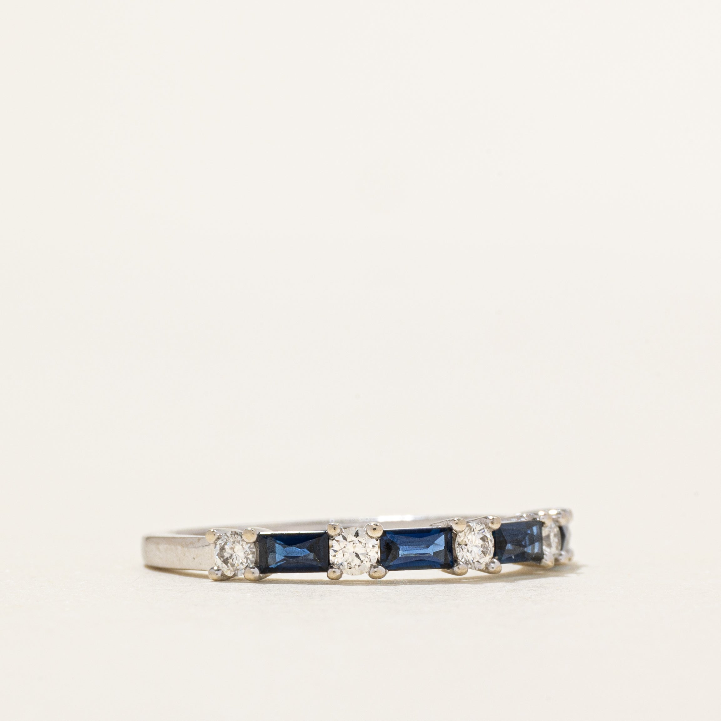 Semi Eternity Sapphire & Diamond Band | 0.34ctw, 0.22ctw | SZ 7