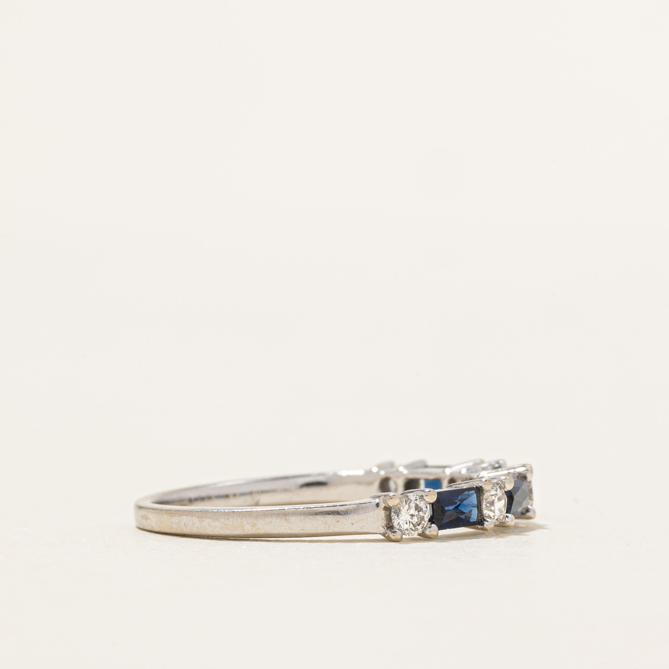 Semi Eternity Sapphire & Diamond Band | 0.34ctw, 0.22ctw | SZ 7