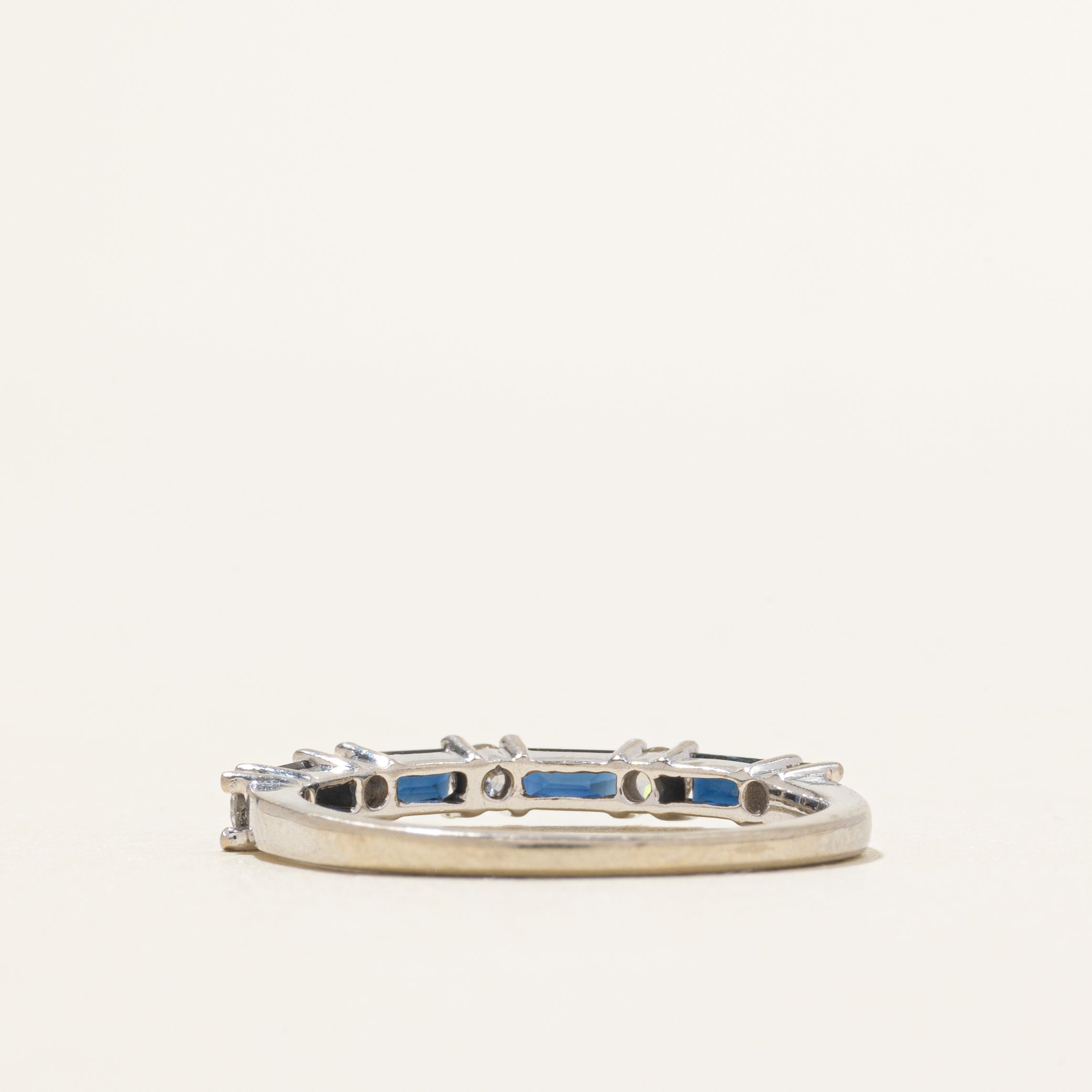 Semi Eternity Sapphire & Diamond Band | 0.34ctw, 0.22ctw | SZ 7