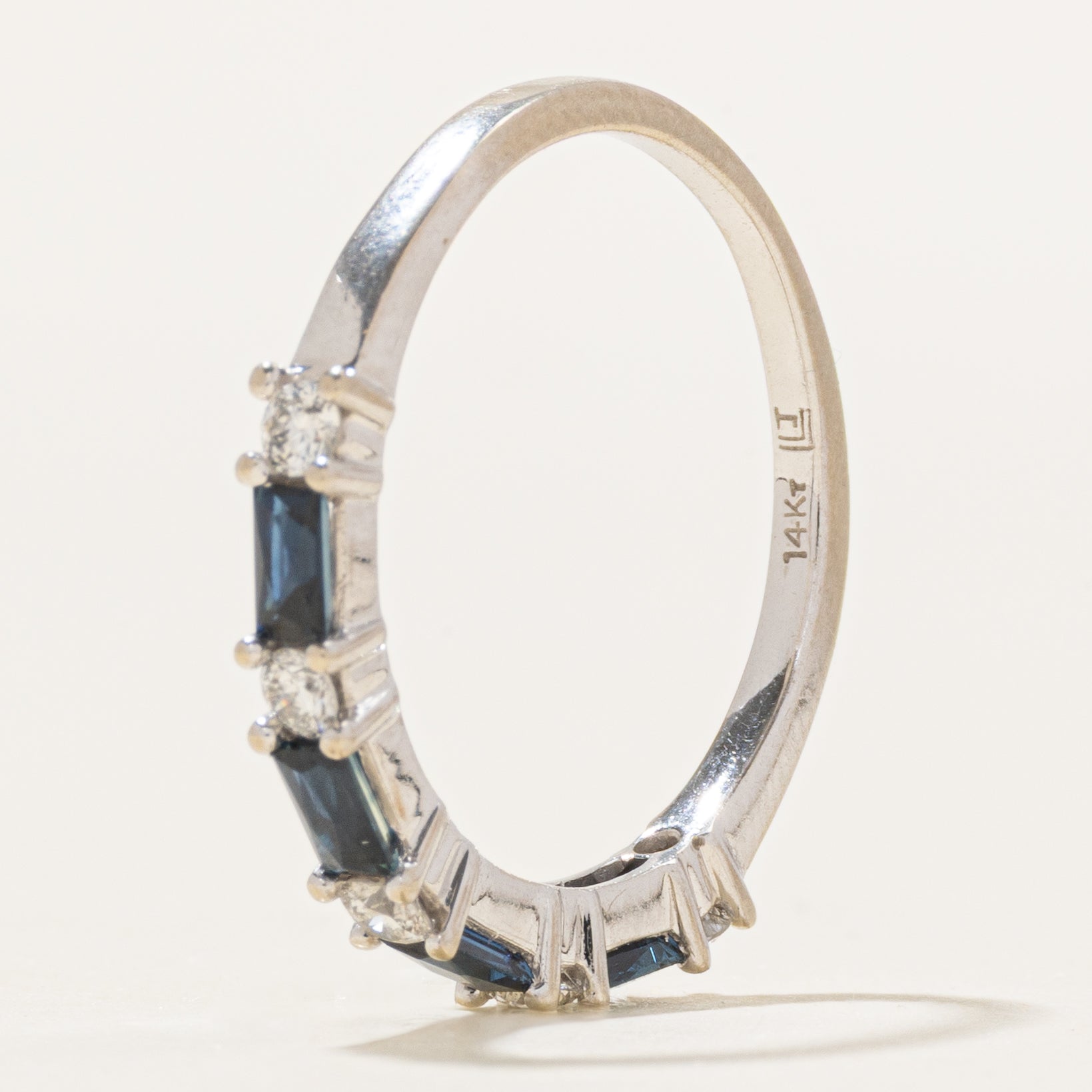 Semi Eternity Sapphire & Diamond Band | 0.34ctw, 0.22ctw | SZ 7