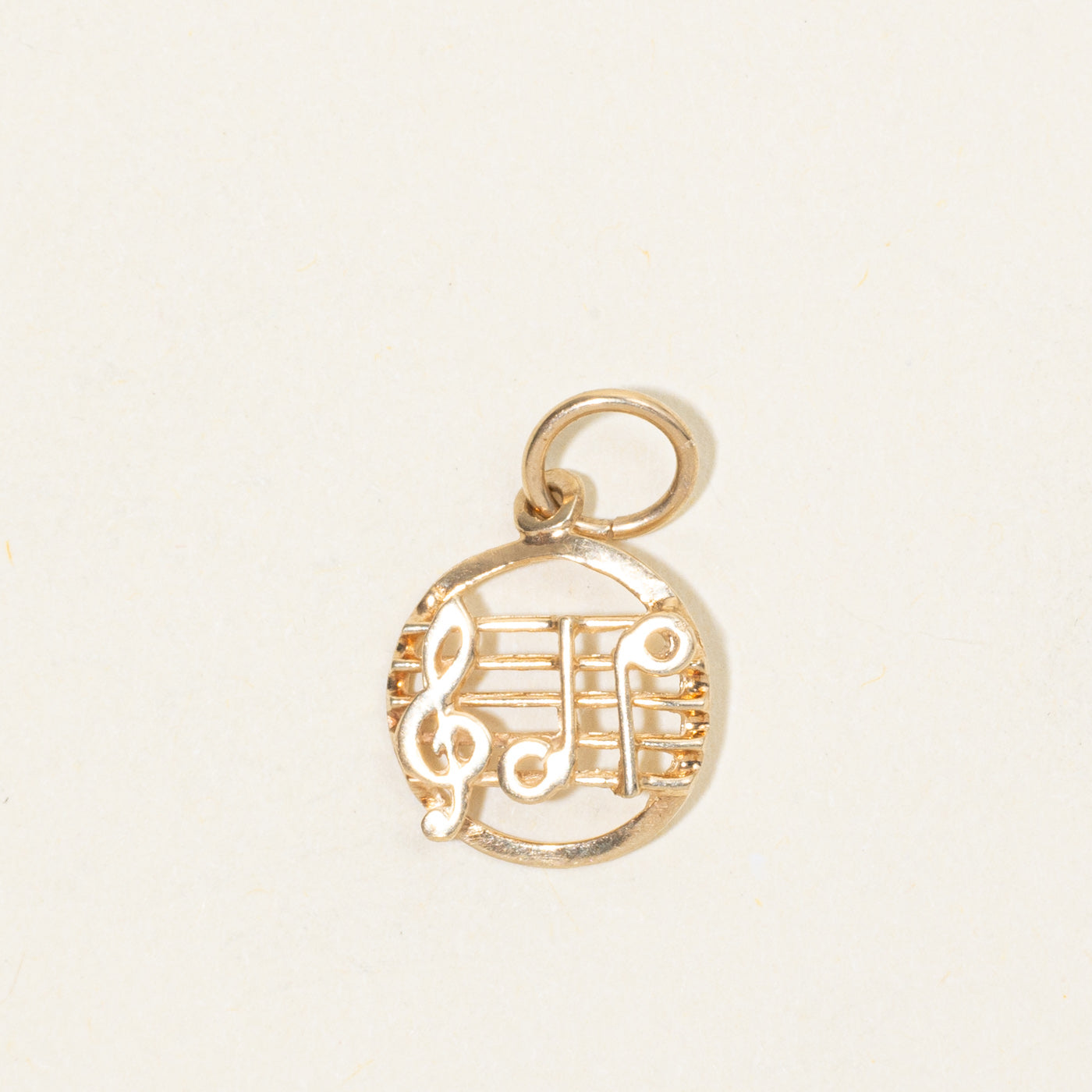 10k Yellow Gold Music Notes Charm