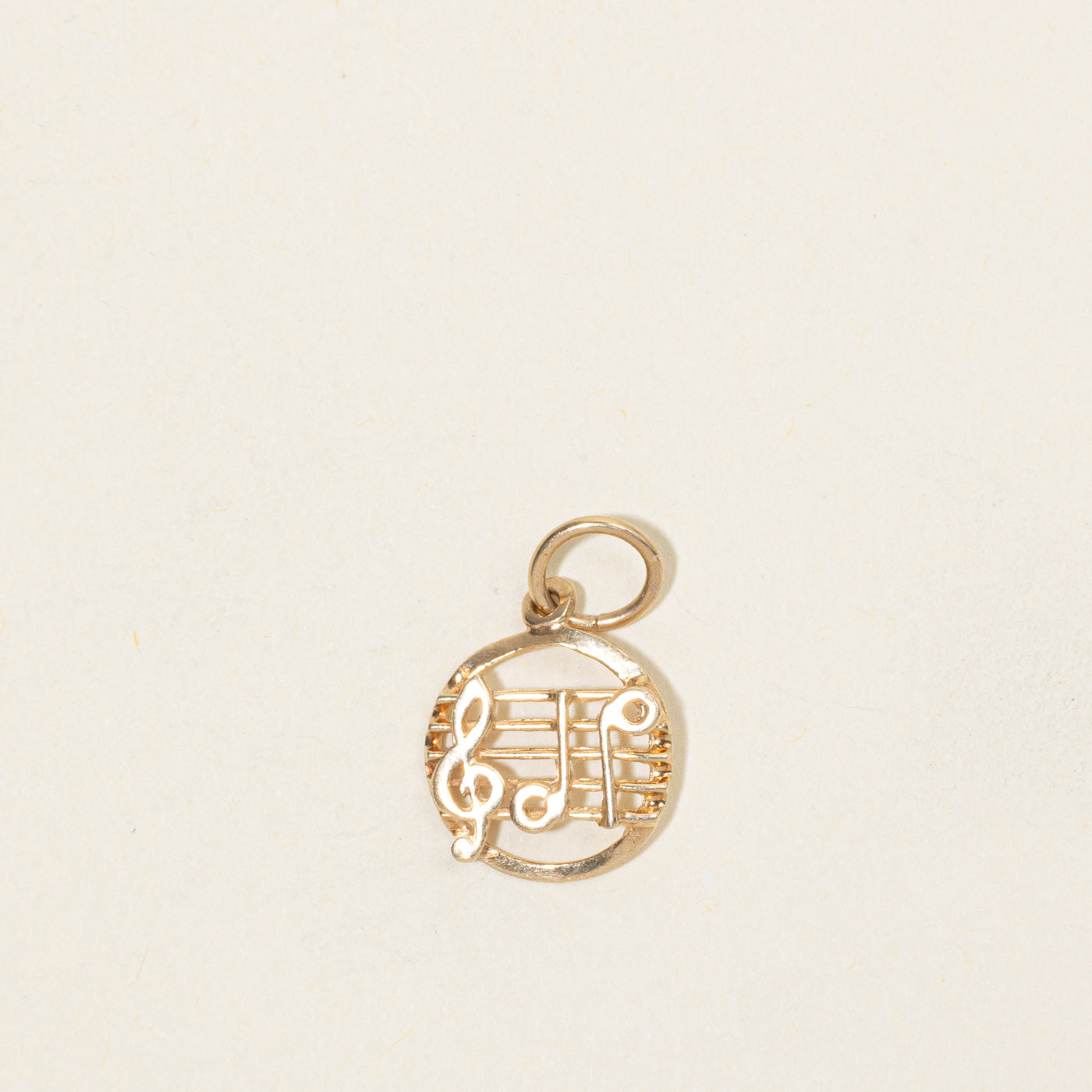 10k Yellow Gold Music Notes Charm