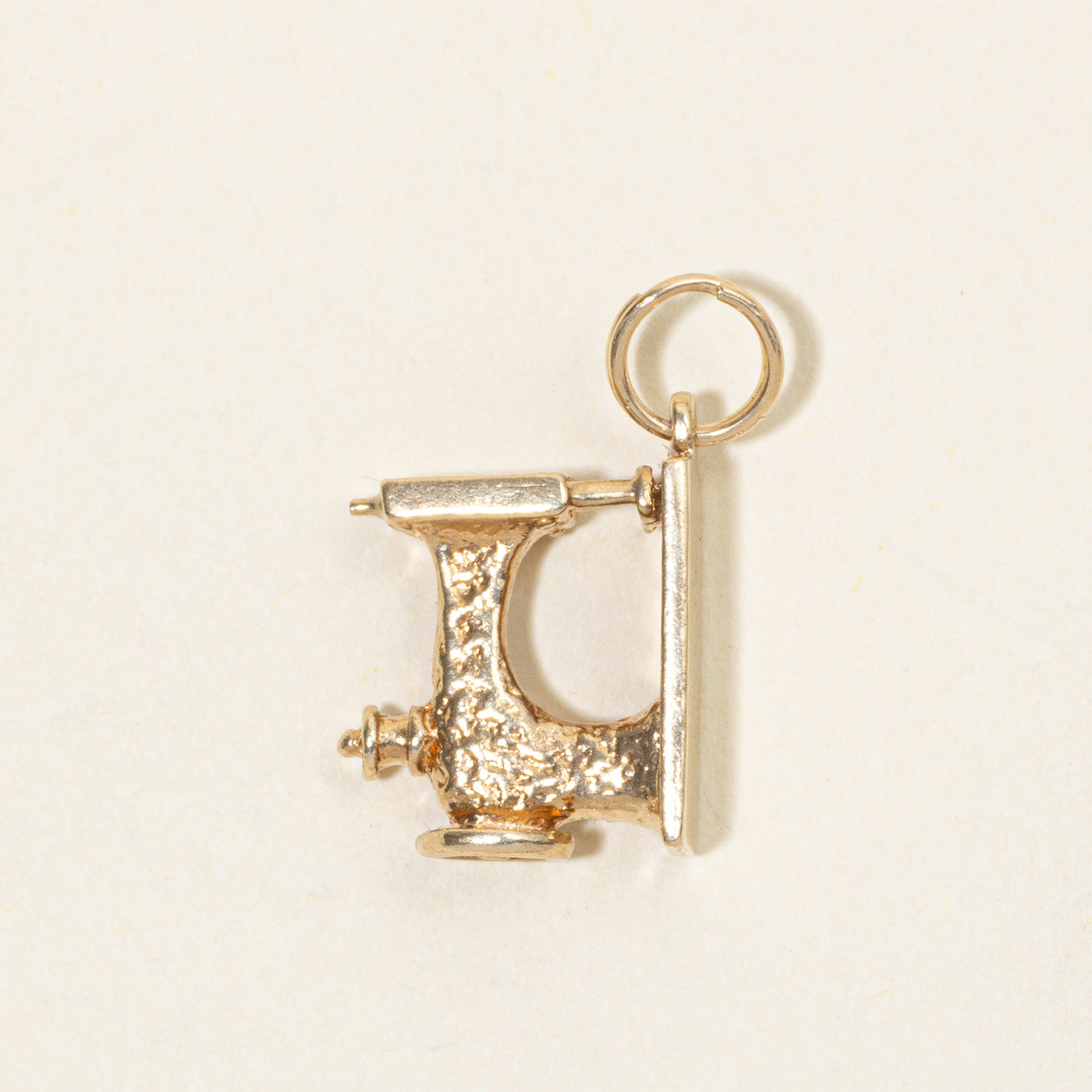 10k Yellow Gold Sewing Machine Charm