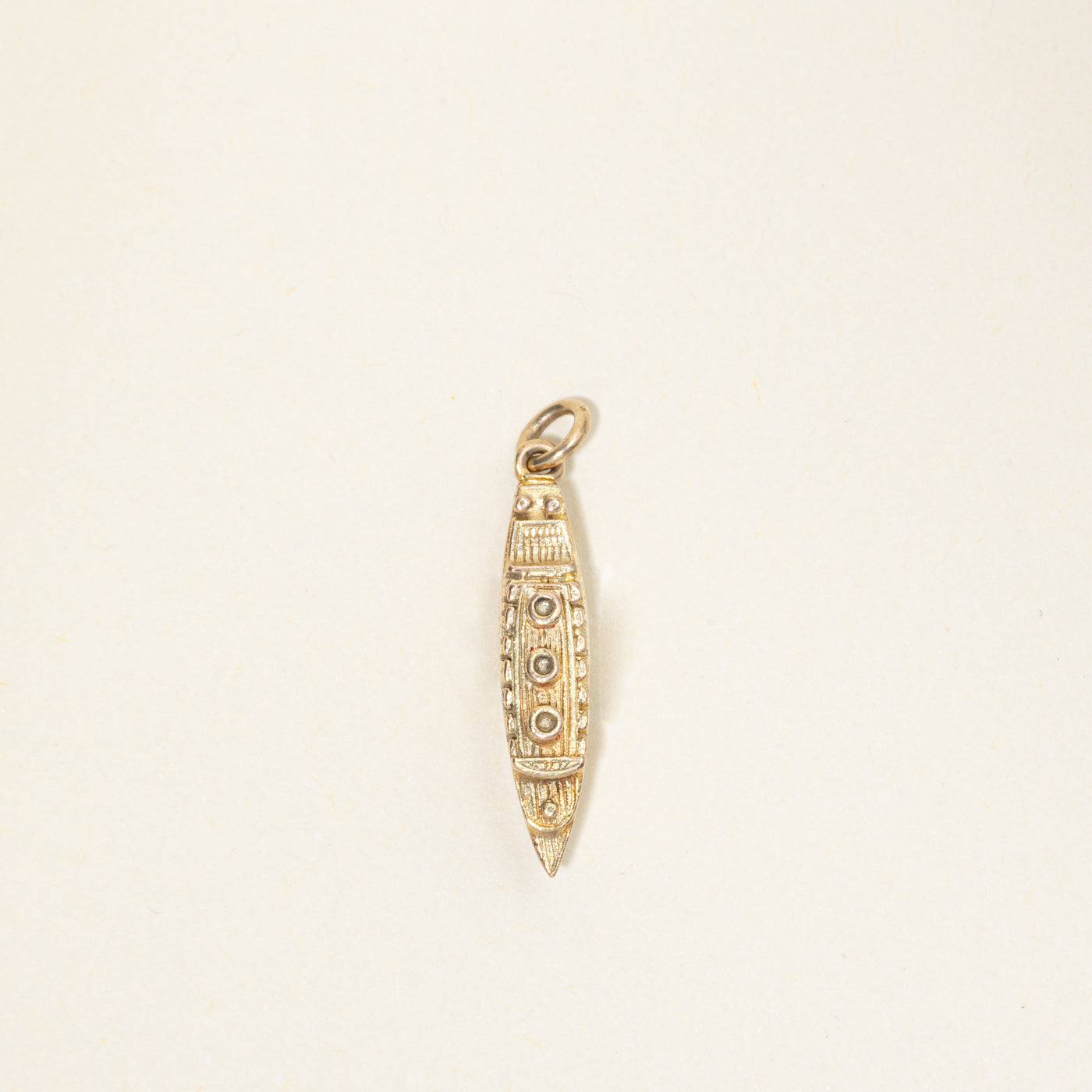 Breloque de navire en or jaune 9 carats de Birmingham, 1960