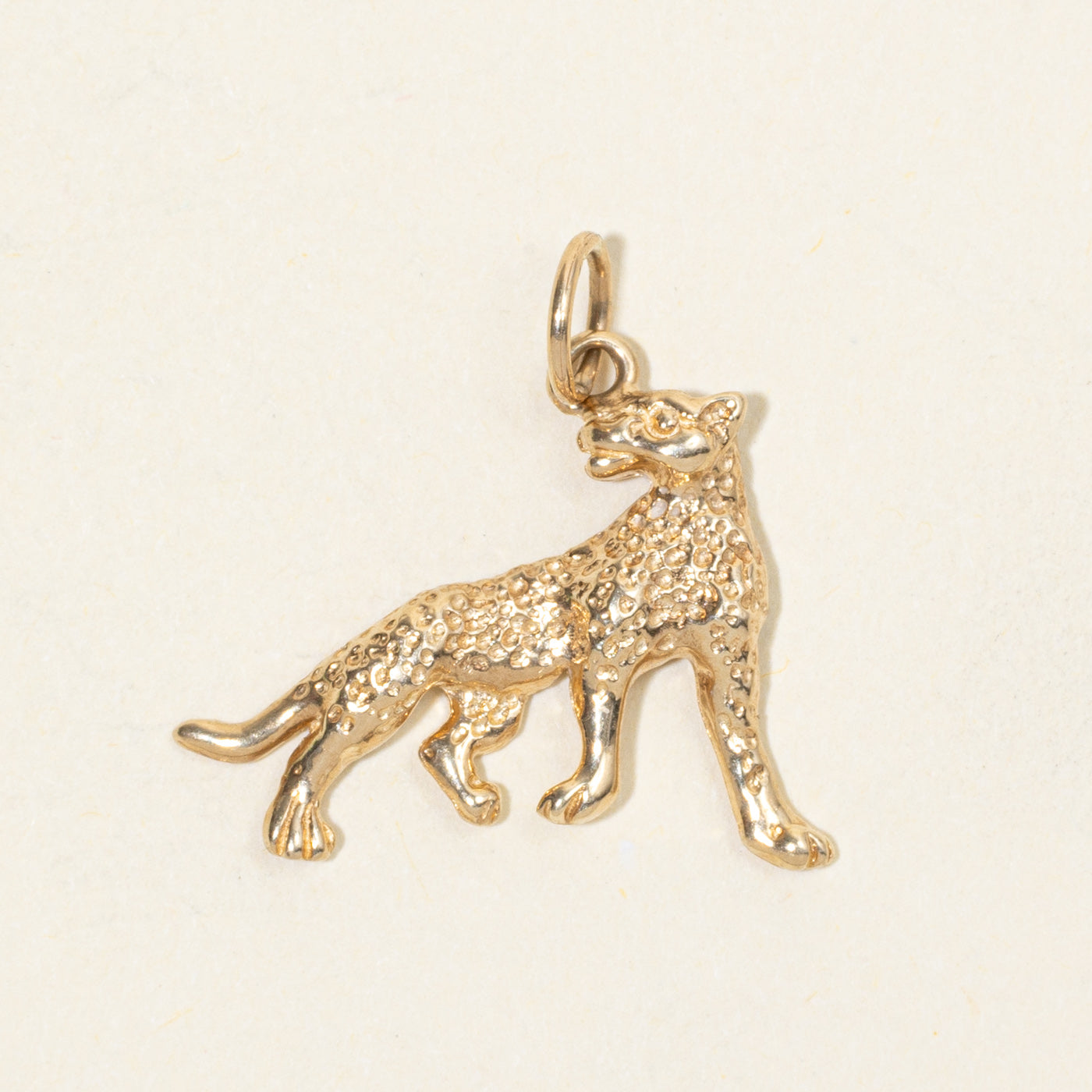 10k Yellow Gold Cheetah Charm